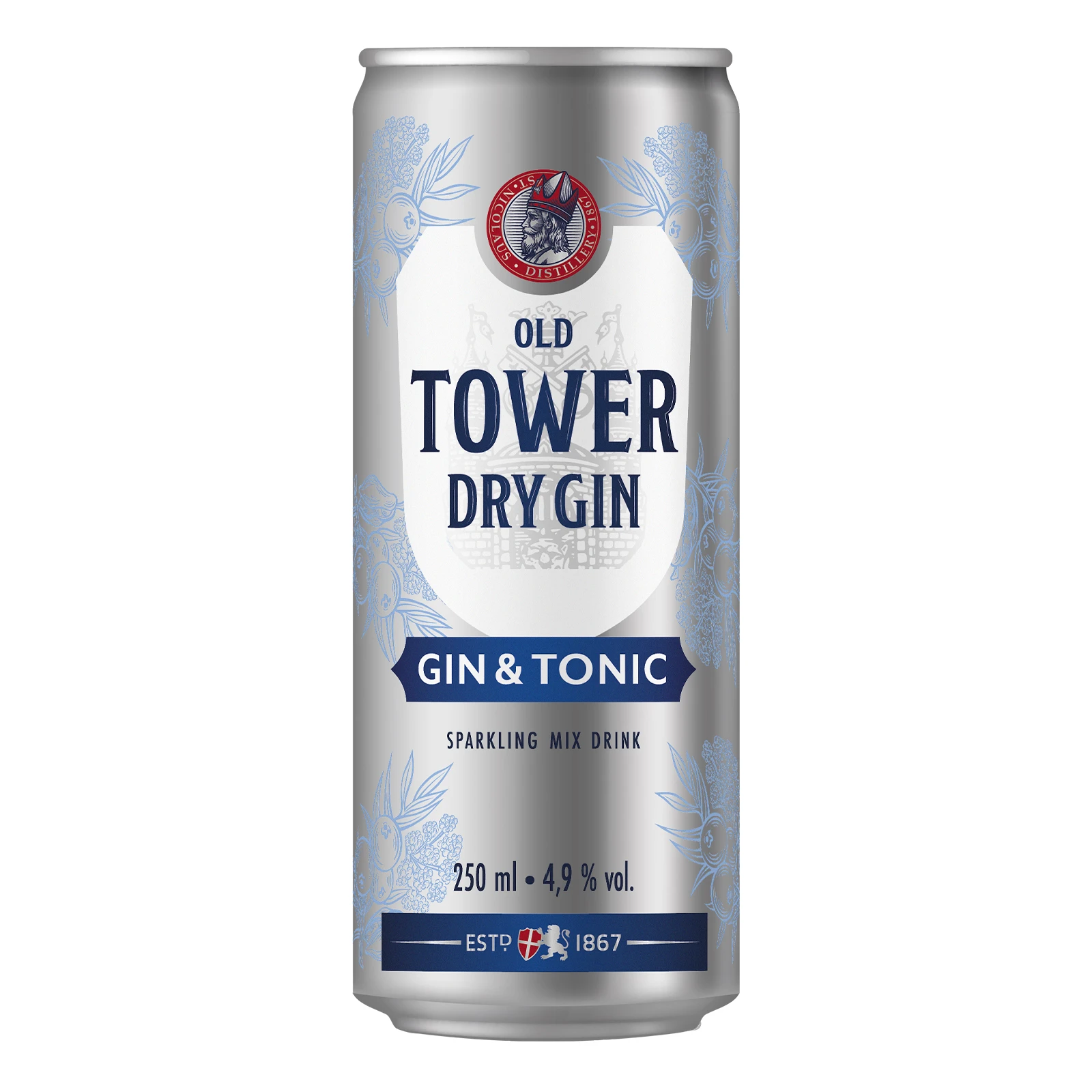 Напій слабоалкогольний Old Tower Dry Gin&Tonic 4.9% 0.25л Фото №:1