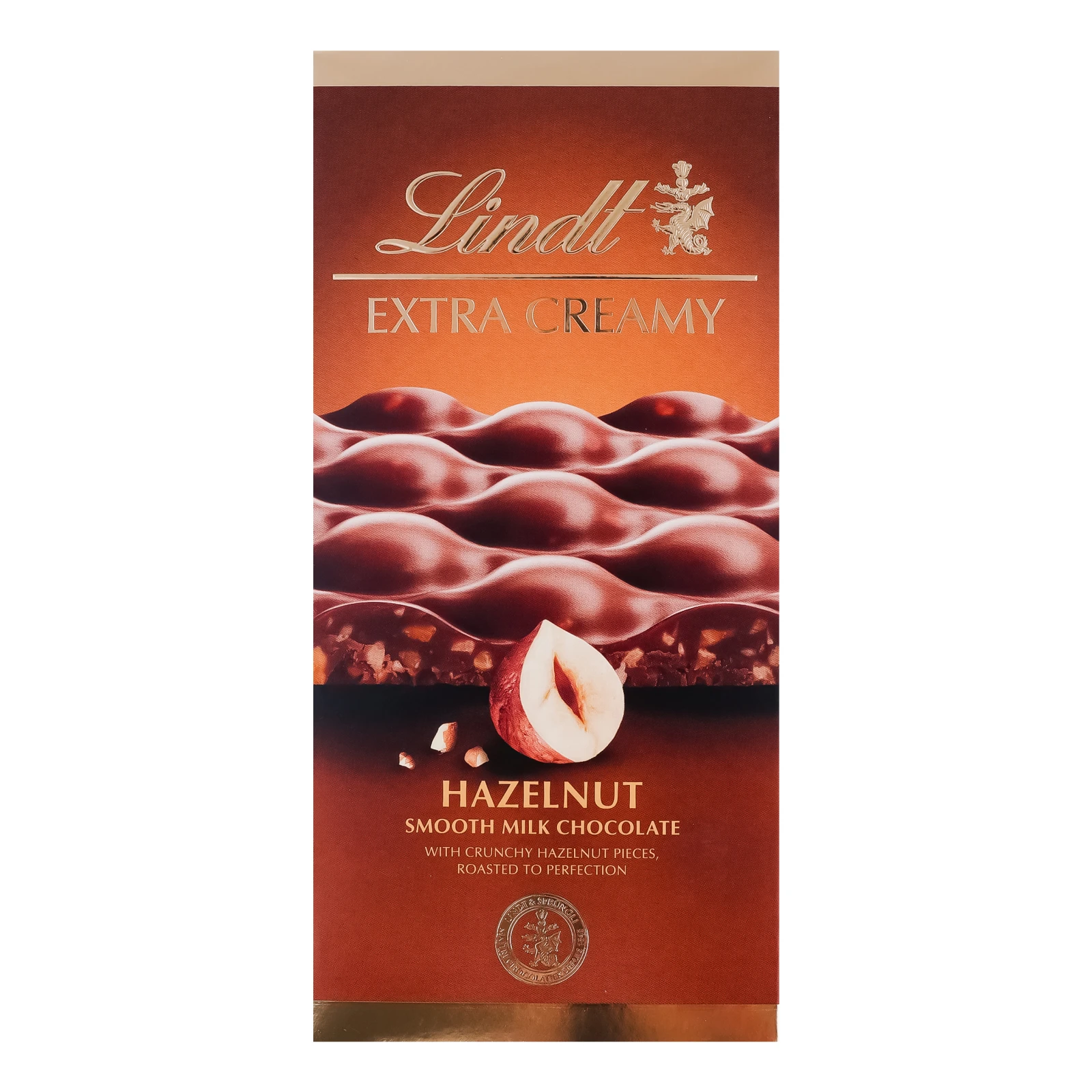 Шоколад Lindt Extra creamy молочний з фундуком 80г Фото №:1