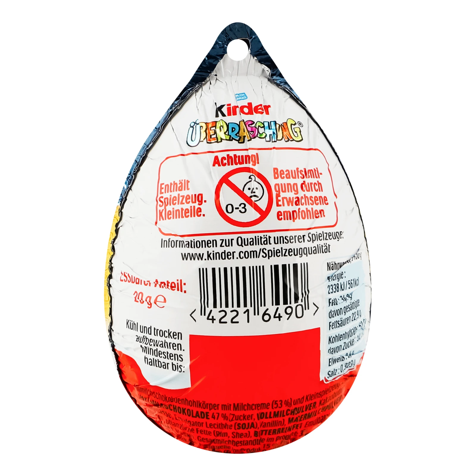 Яйце шоколадне Kinder Uberraschung 20г Фото №:2