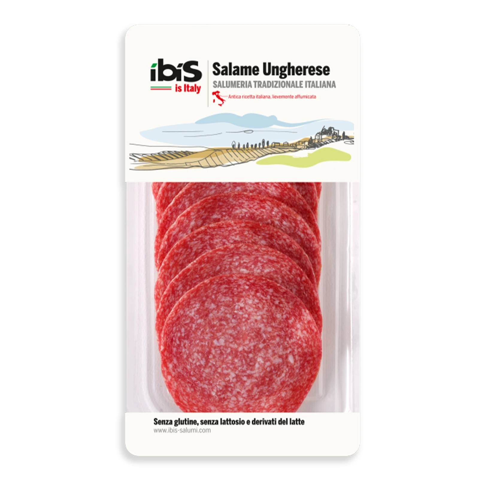 Ковбаса Ibis 80г салямі Унгерезе с/в нарізка Фото №:1