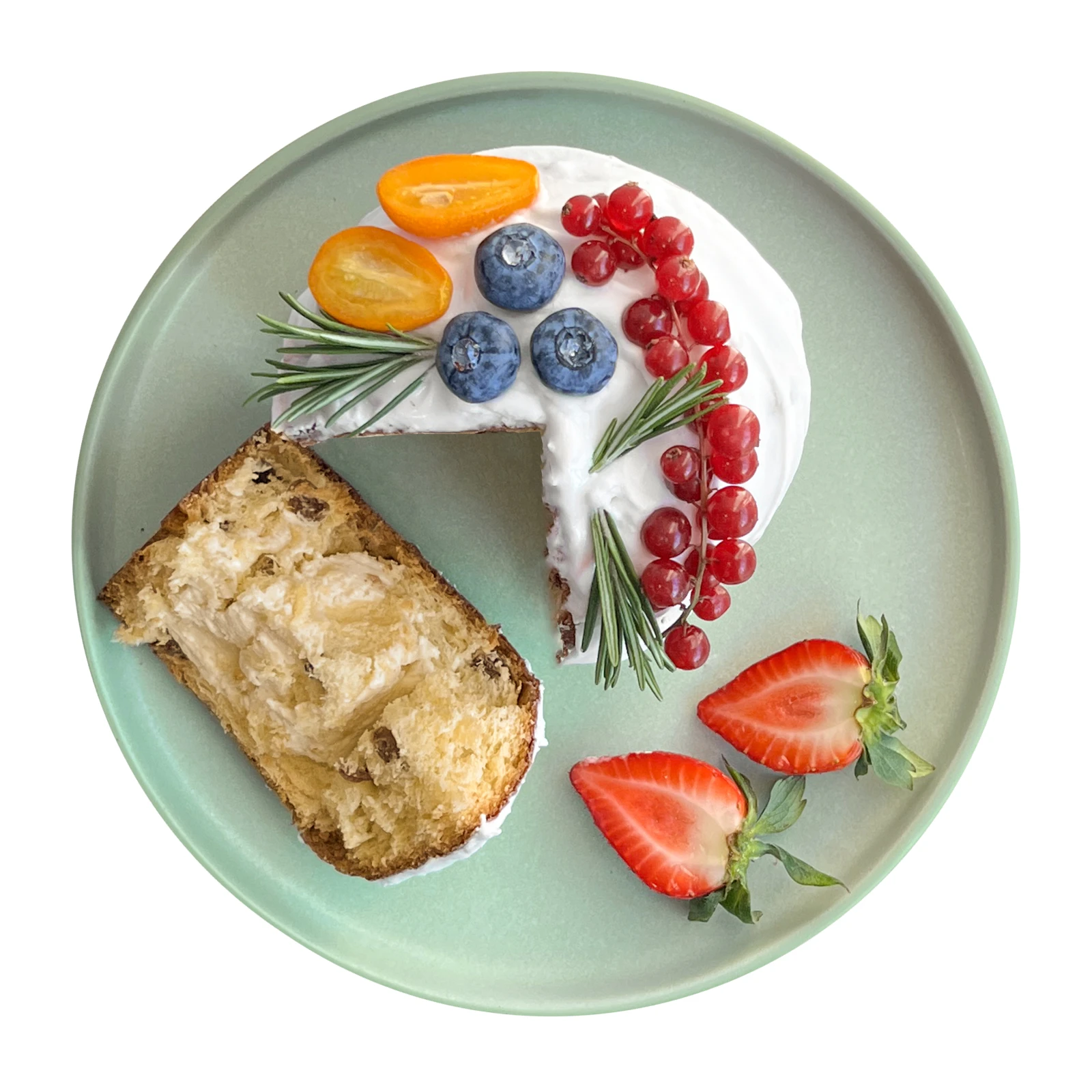 Кекс Горбушка Великодній з сирною начинкою та ягодами 500г Фото №:1