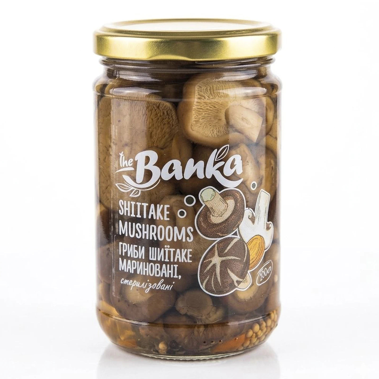 Гриби the Banka Шиїтаке закусочні мариновані стерилізовані 300г