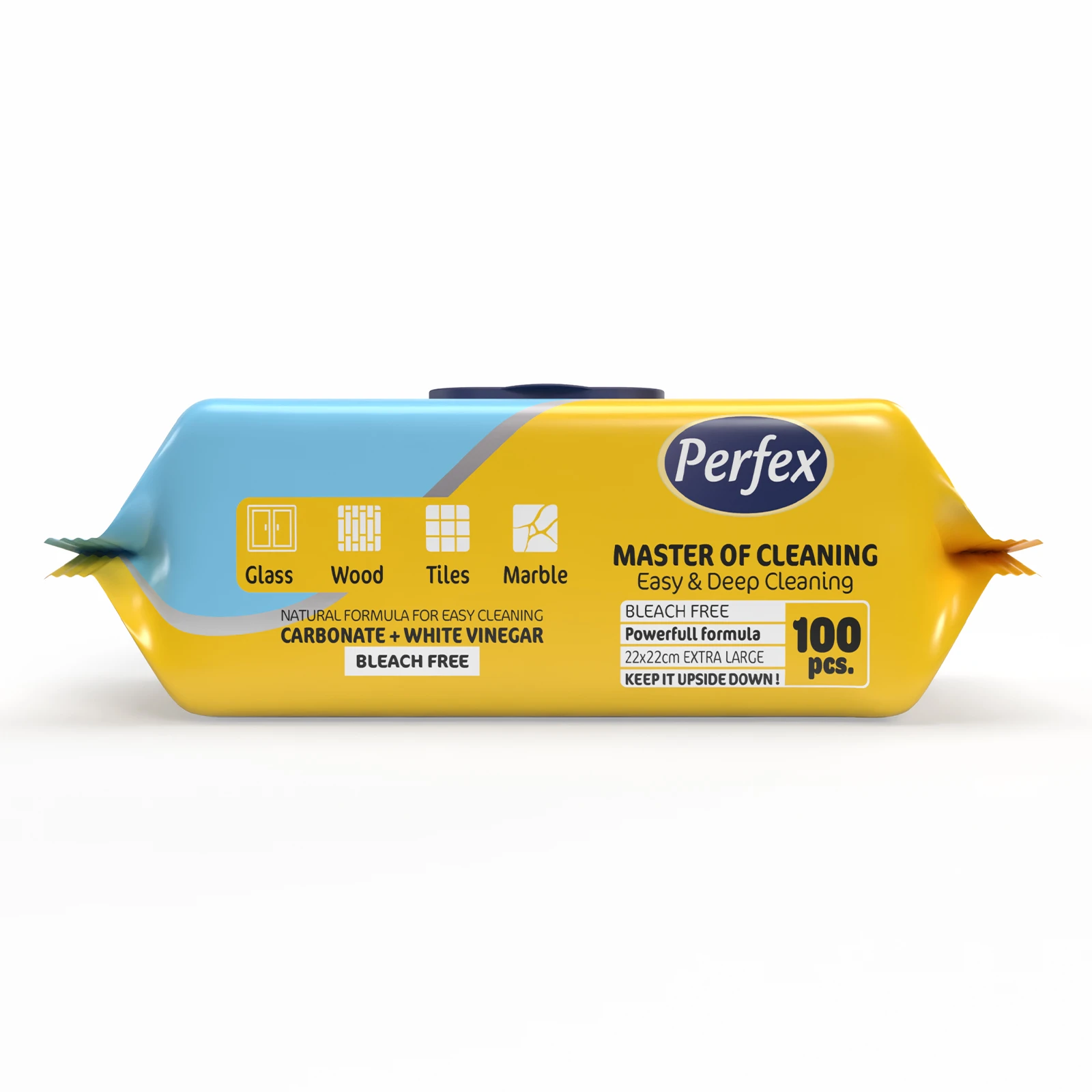 Серветки Perfex 100шт вологі для очищення поверхонь з клапаном Новинка Фото №:3