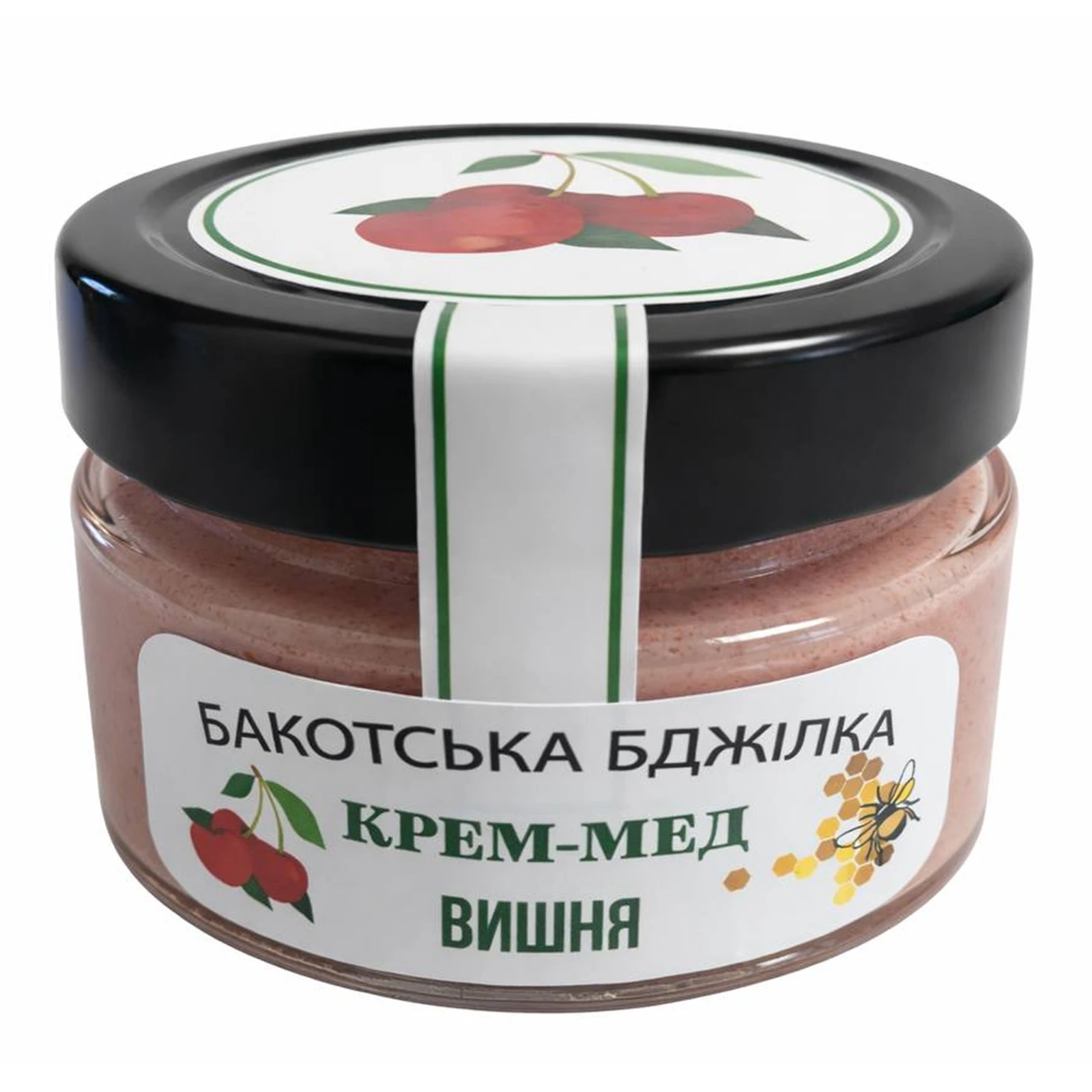 Крем-мед Бакотська Бджілка 200г вишня Новинка Фото №:1