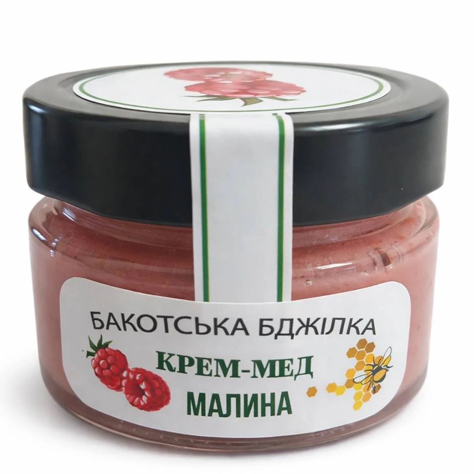 Крем-мед Бакотська Бджілка малина 200г