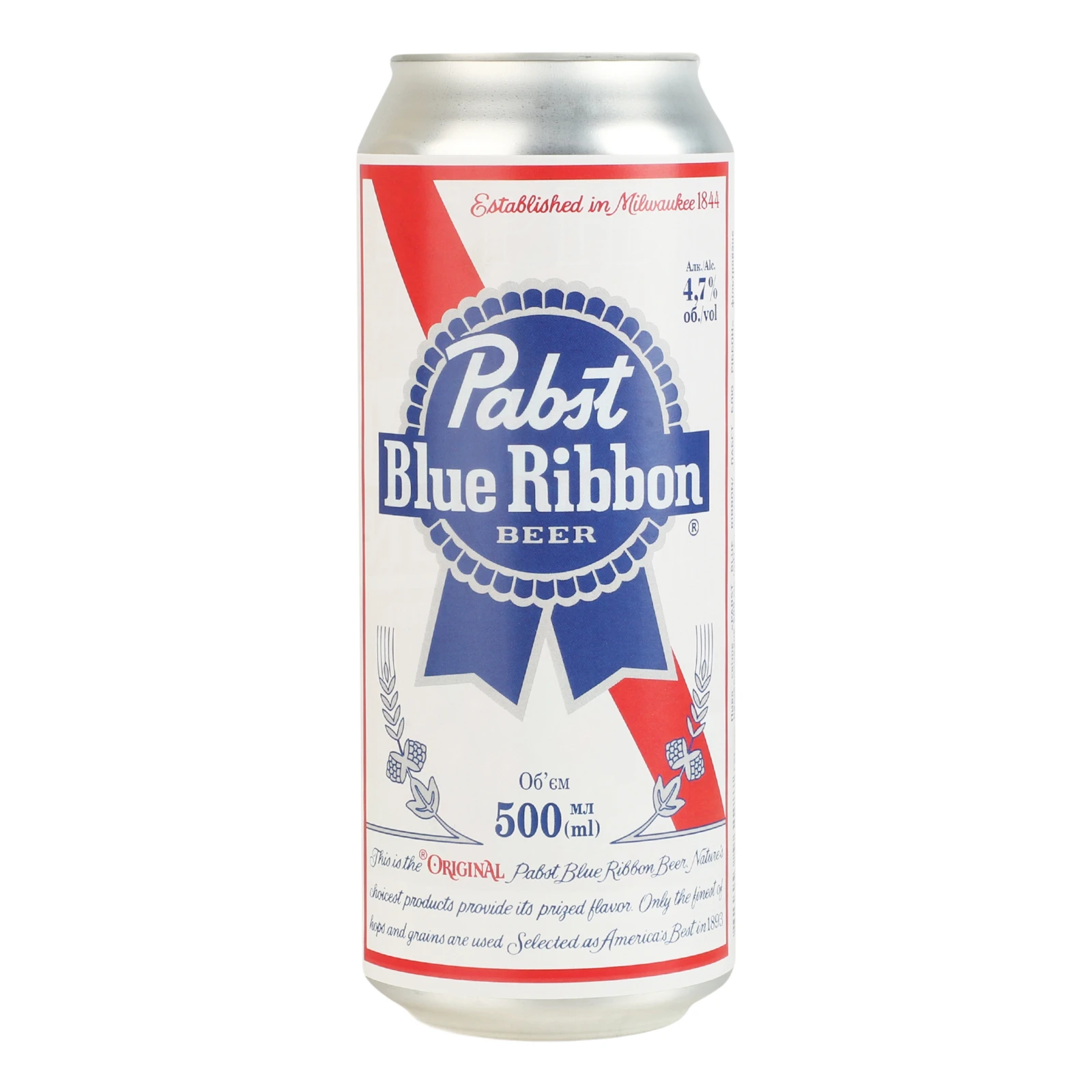 Пиво Pabst Blue Ribbon світле фільтроване пастеризоване 4.7% 0.5л Фото №:1