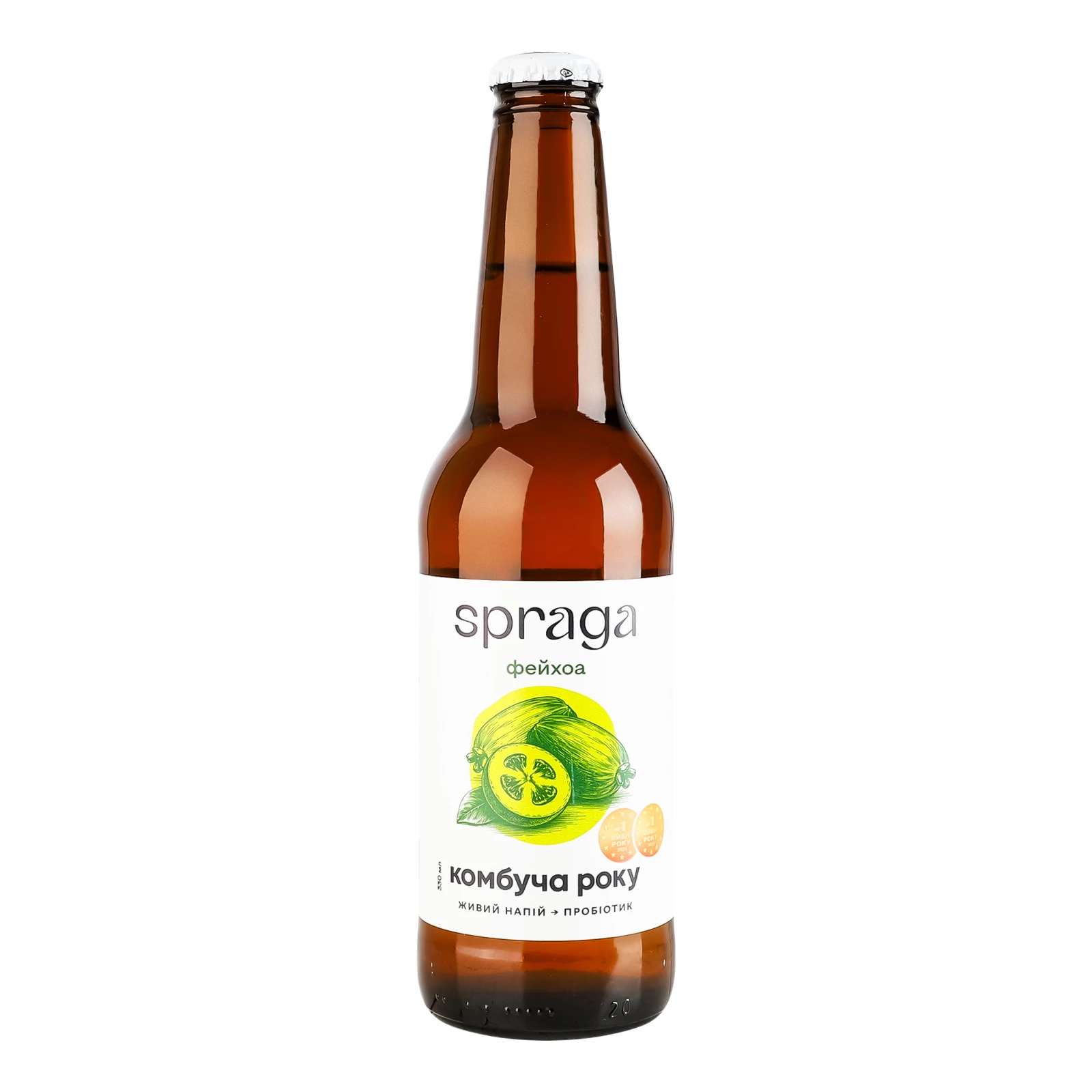 Напій Spraga Комбуча ферментований непастеризований Фейхоа 330мл Фото №:1