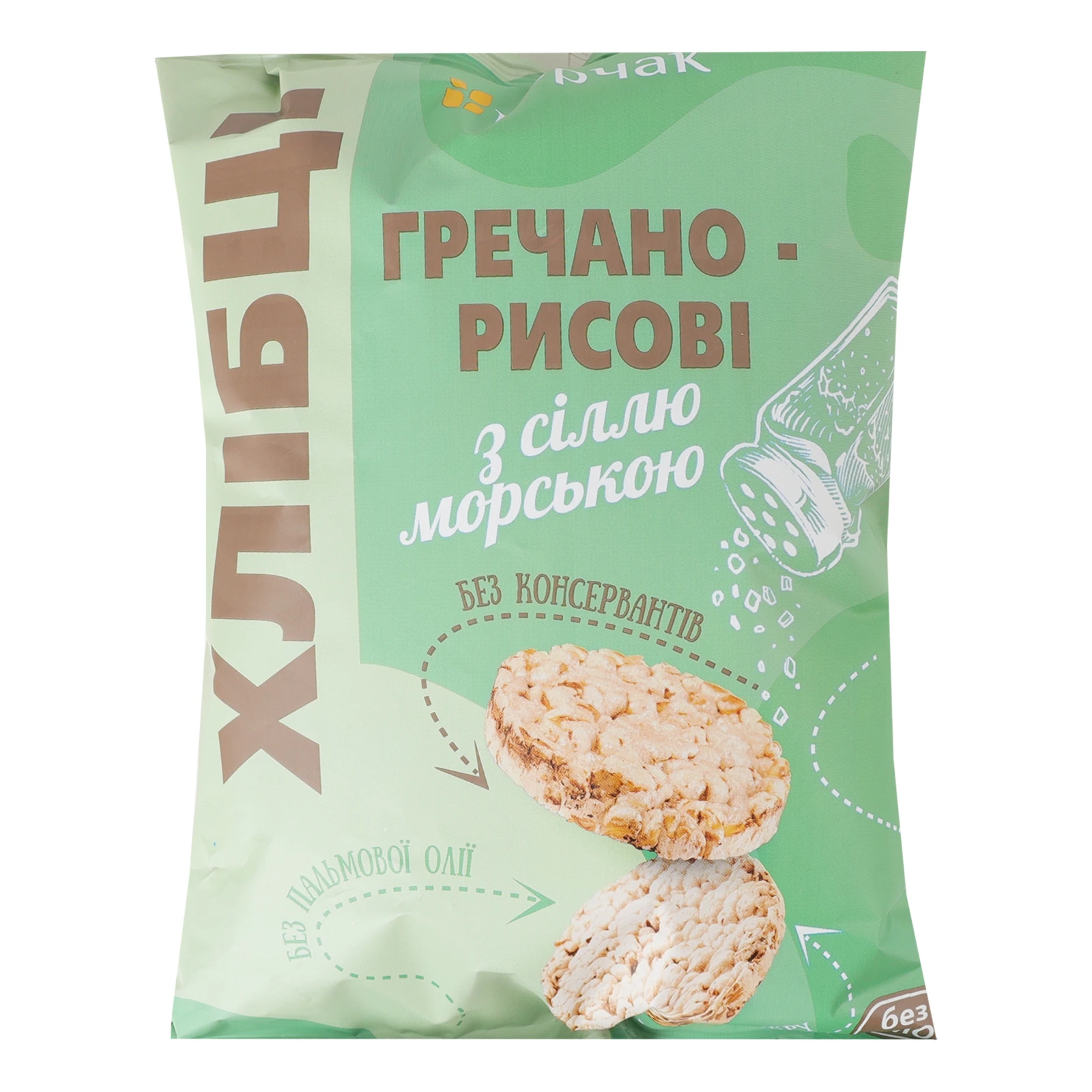 Хлібці Герчак 80г гречано-рисові з сіллю Новинка Фото №:1