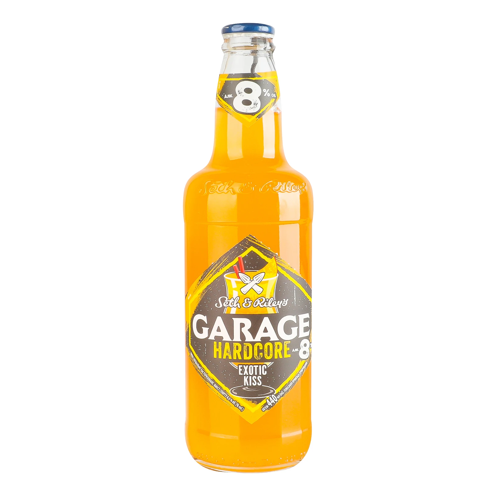 Пиво Seth&Riley's Garage Hardcore спеціальне пастеризоване Exotic kiss 8% 0.44л