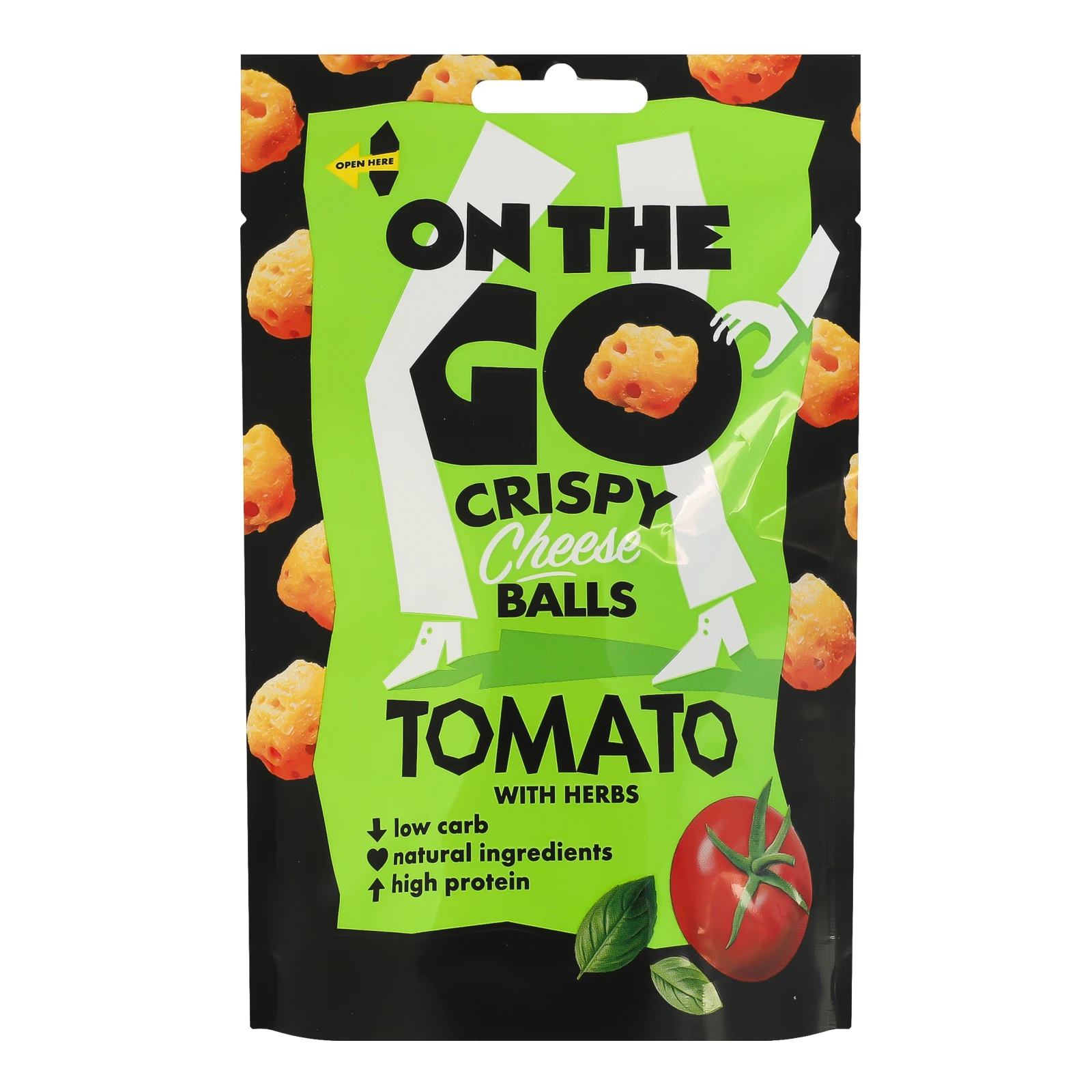 Кульки сирні On the go хрусткі зі смаком Томати з зеленню 30г Фото №:1