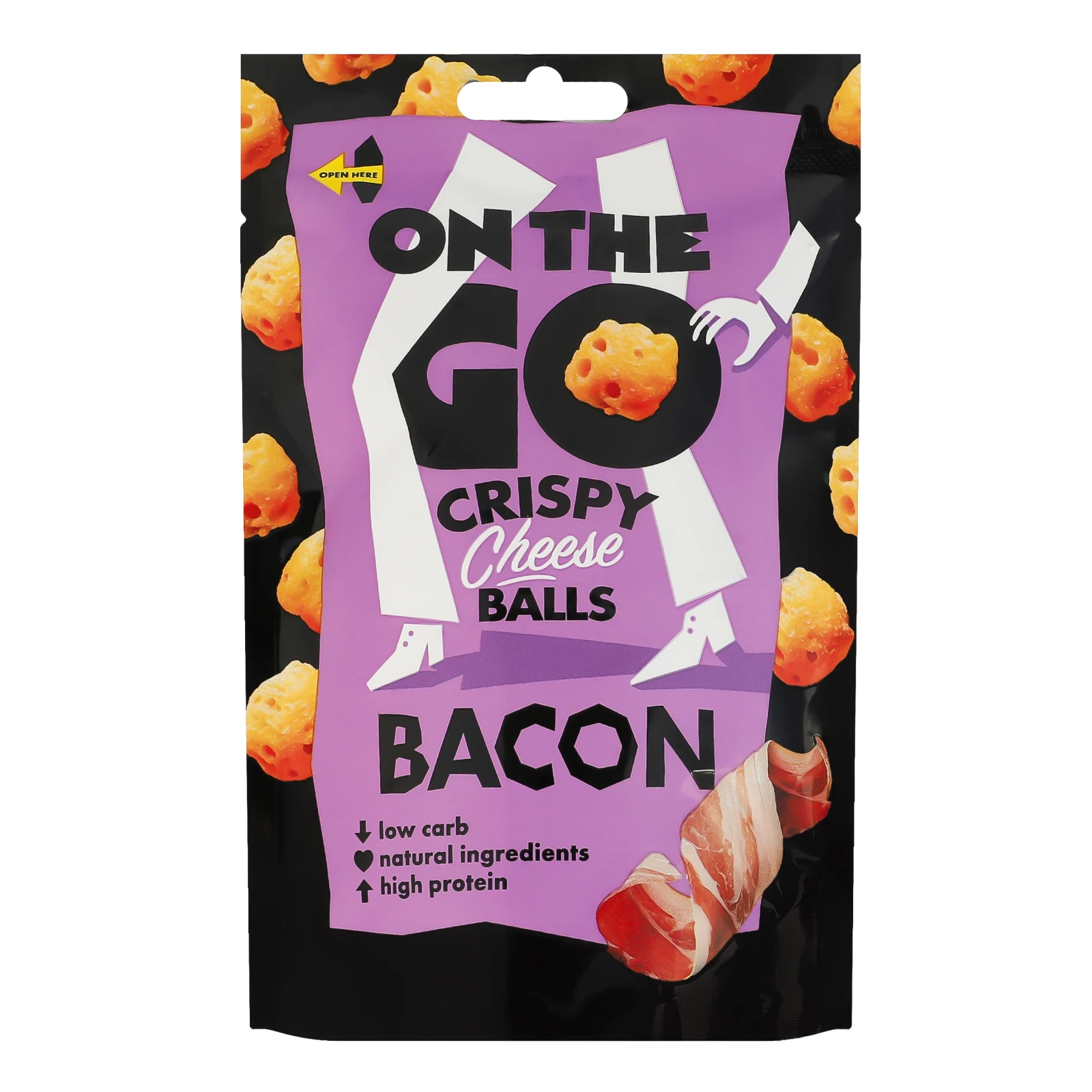 Кульки сирні On the go хрусткі зі смаком Бекону 30г Фото №:1