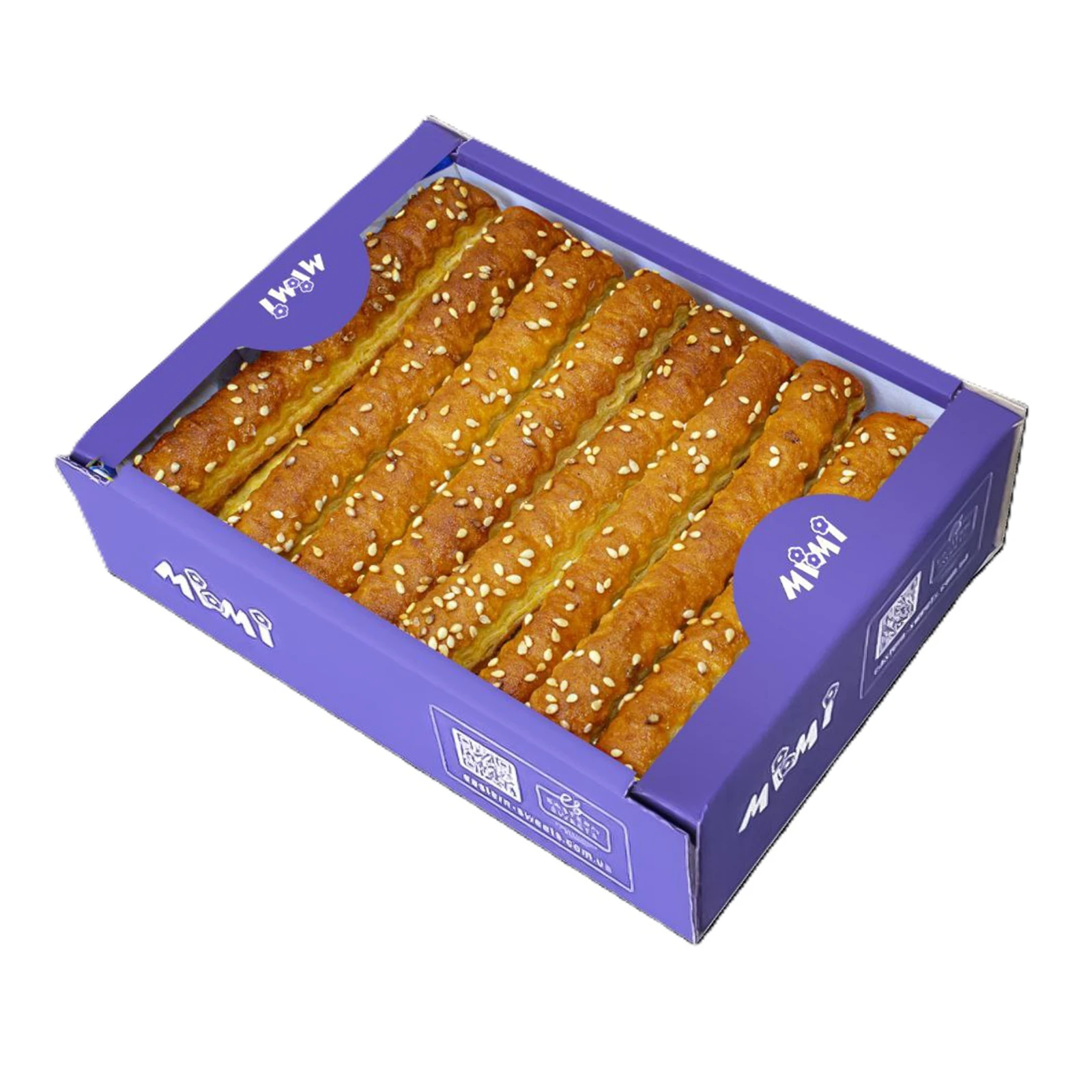 Печиво MiMi 250г листкове Класна палочка солона з кунжутом Новинка Фото №:1