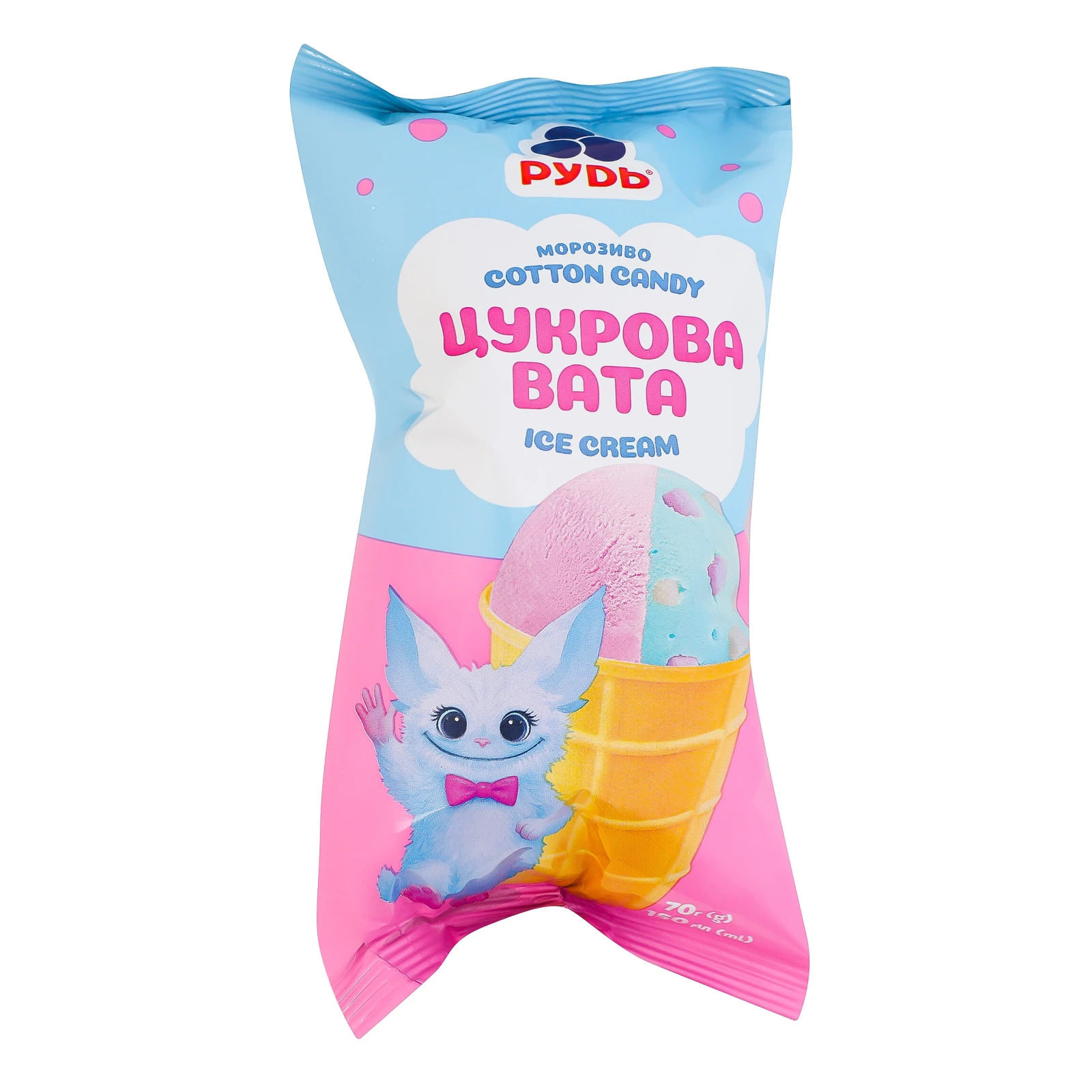 Морозиво Рудь Cotton Candy Цукрова вата 70г Фото №:1