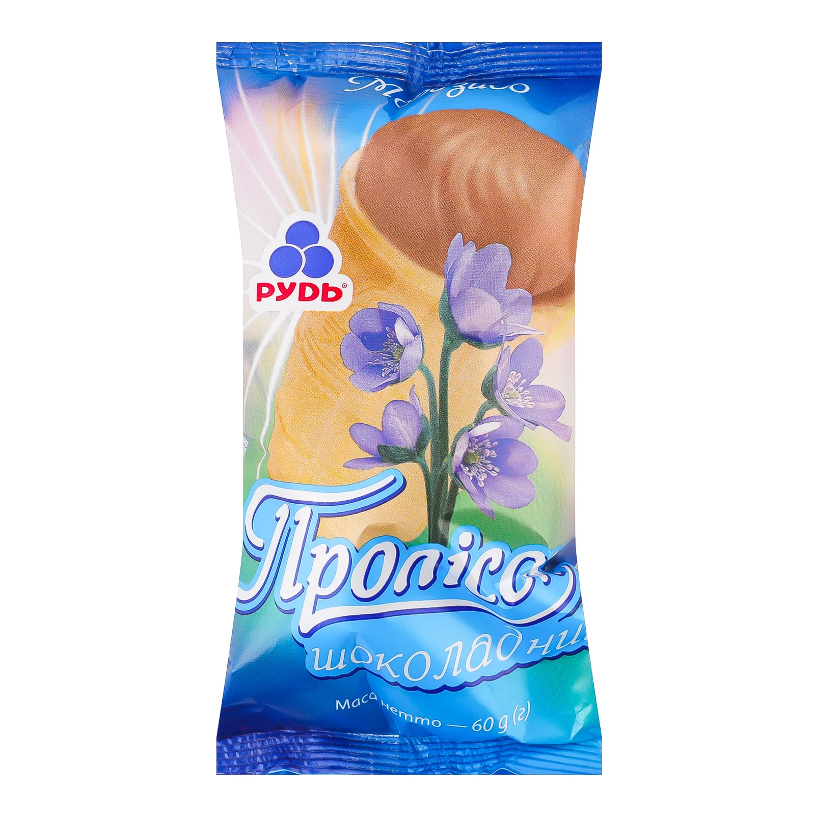 Морозиво Рудь Пролісок шоколадний з комбінованим складом сировини 60г Фото №:1