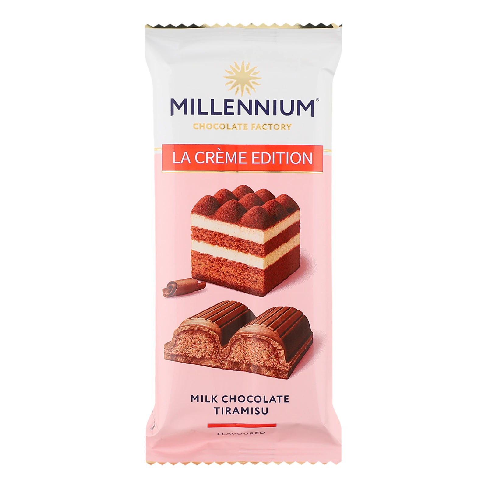 Шоколад Millennium La creme edition молочний з кремовою начинкою зі смаком Тірамісу 100г Фото №:1