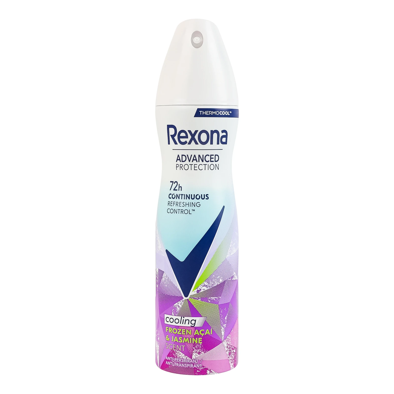 Антиперспірант Rexona Advanced protection охолоджуючий зі свіжістю ягід асаї та жасмину 72 години аерозоль 150мл Фото №:1