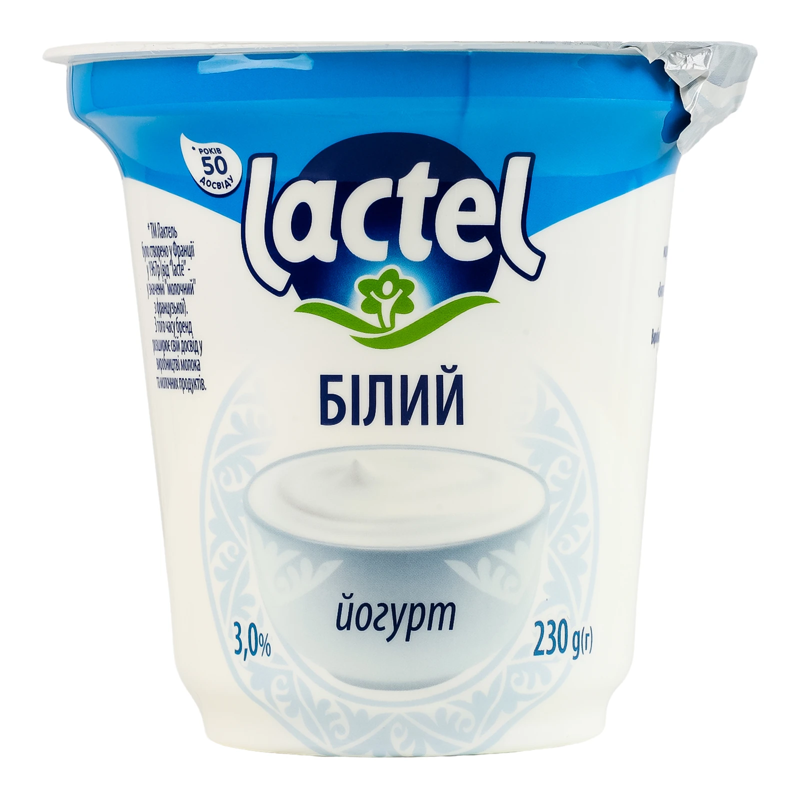 Йогурт Lactel Білий 3% 230г Фото №:1