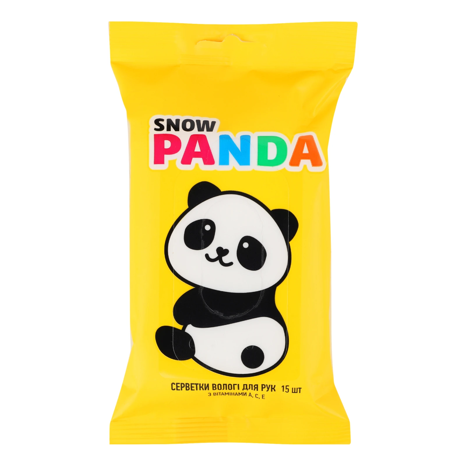 Серветки Snow panda kids 15шт вологі для рук з екстрактом ромашки Новинка Фото №:1