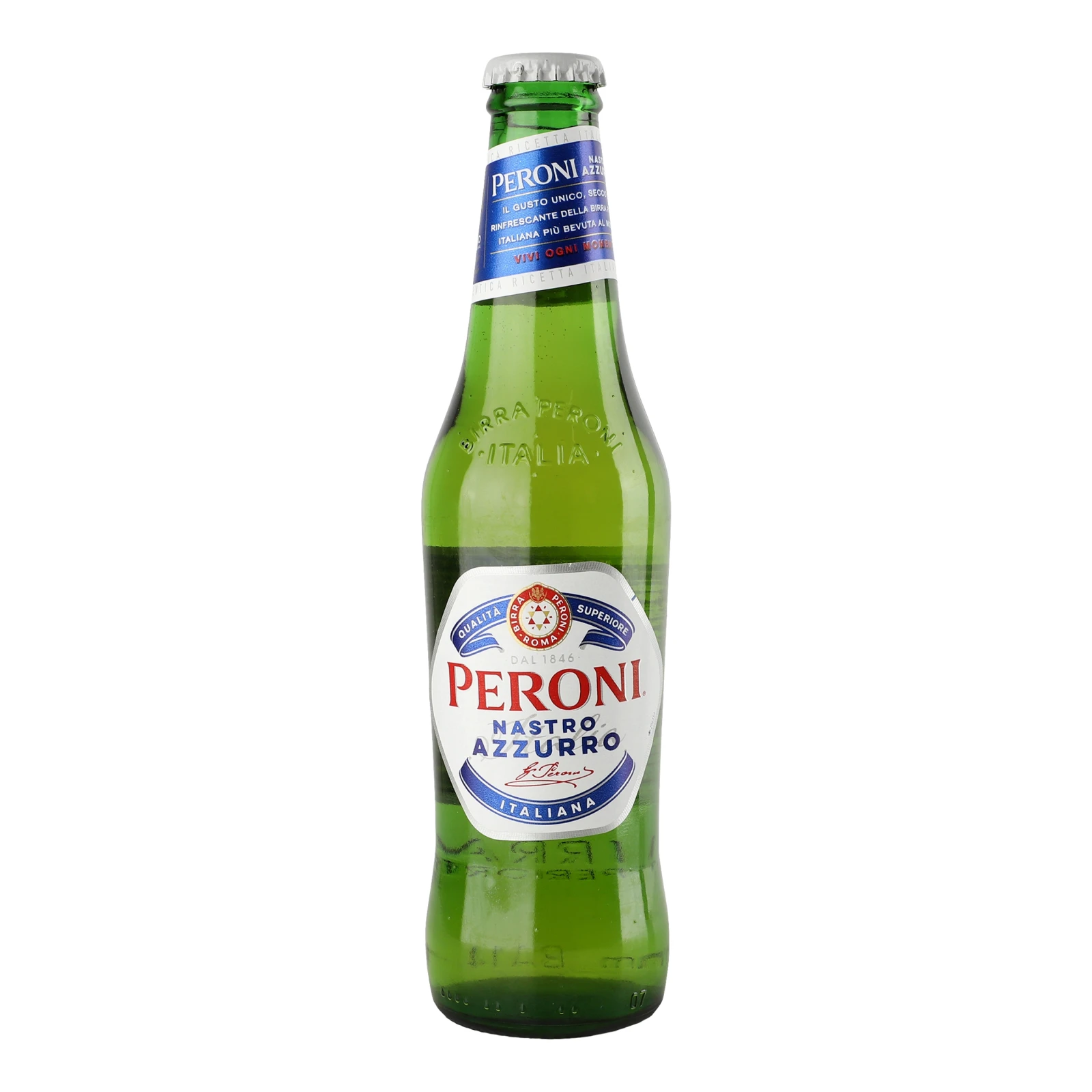 Пиво Peroni Nastro-Azzurro світле фільтроване 5% 0.33л