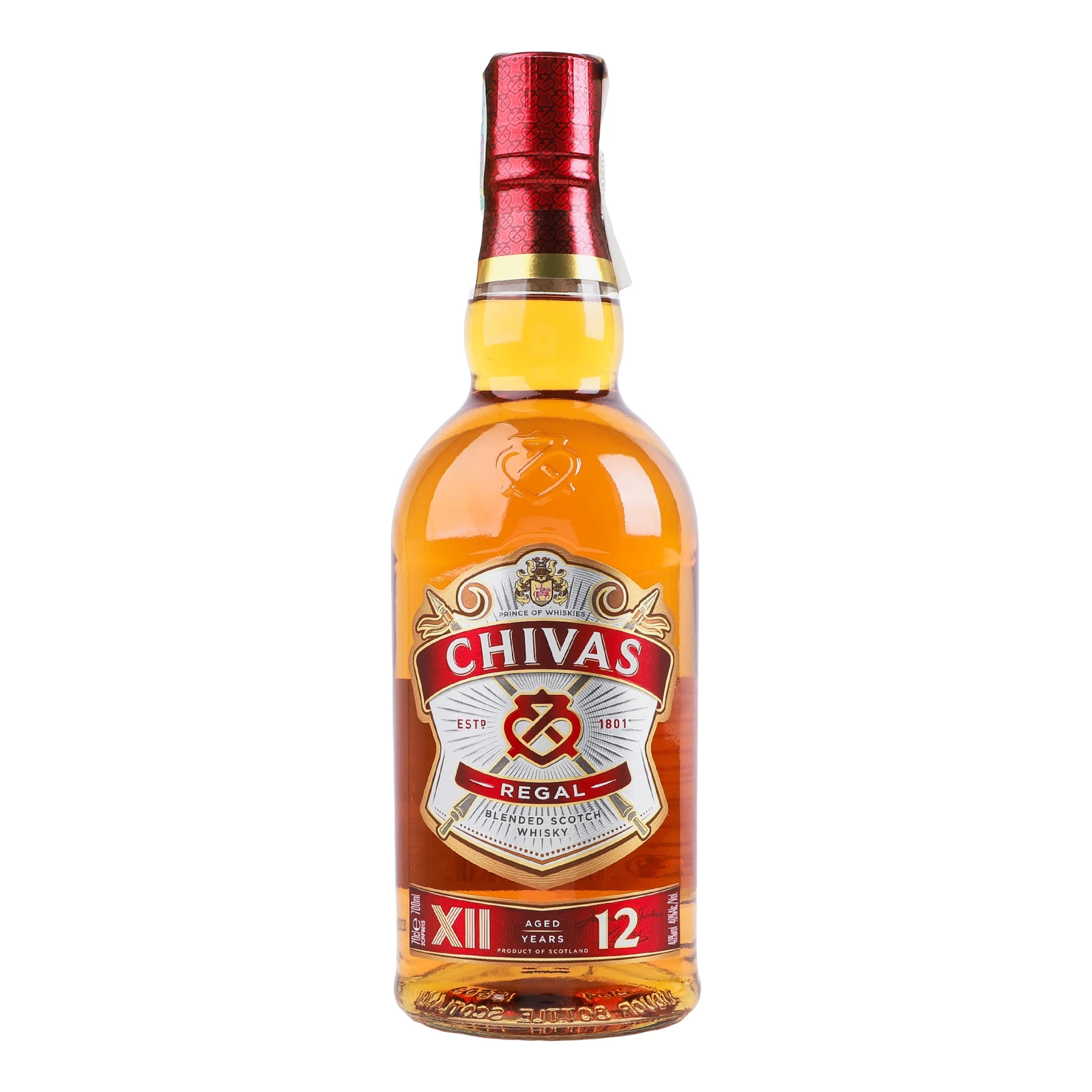 Віскі Chivas Regal 12YO шотландське купажоване 40% 0.7л Фото №:1