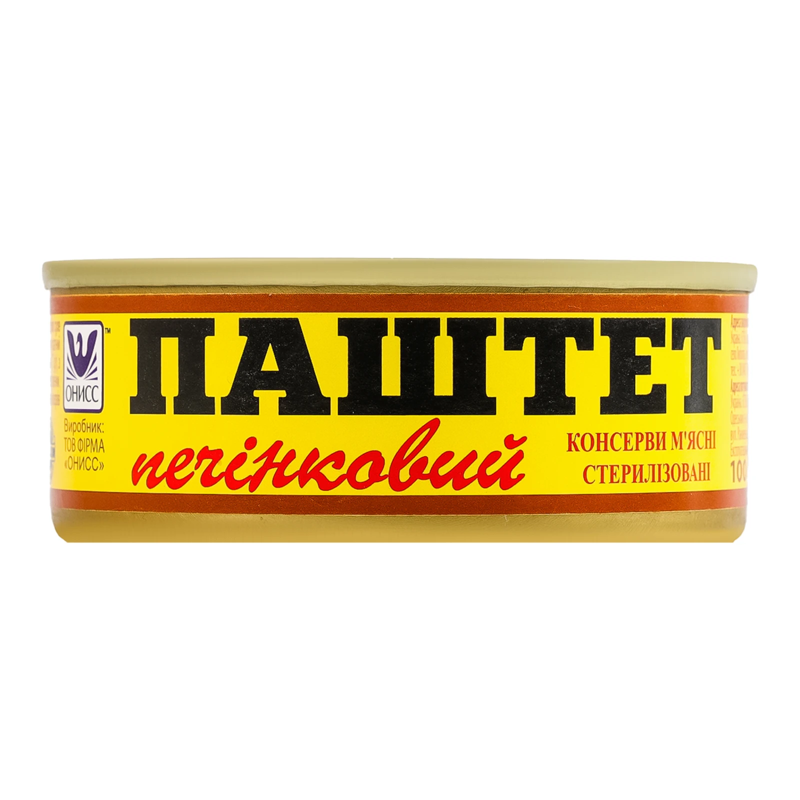 Паштет Онисс печінковий стерилізований 100г Фото №:1