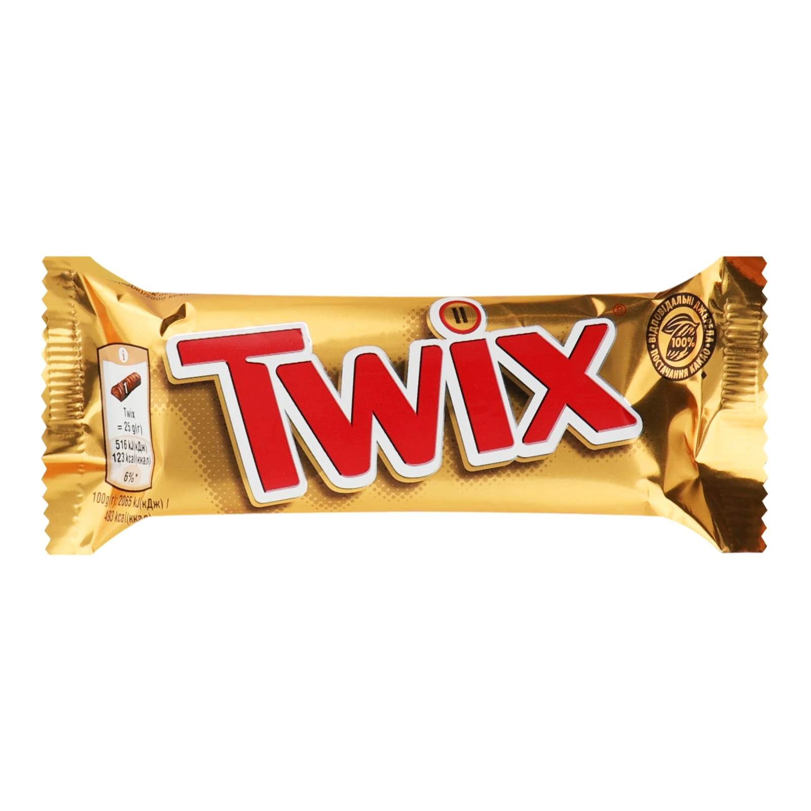 Печиво Twix пісочне вкрите молочним шоколадом з карамеллю 2х25г Фото №:1