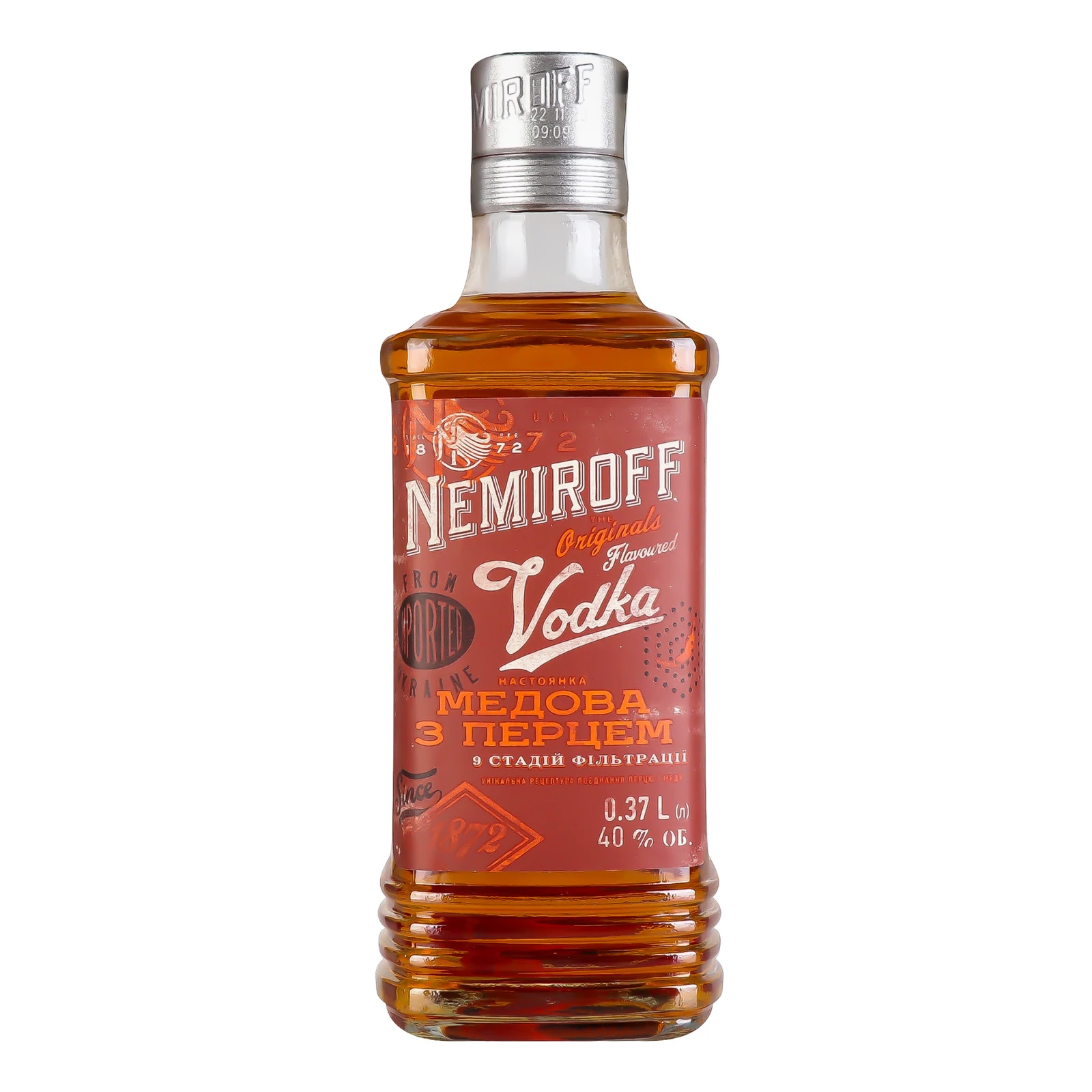 Настоянка Nemiroff Українська медова з перцем 40% 0.37л Фото навігації №:1