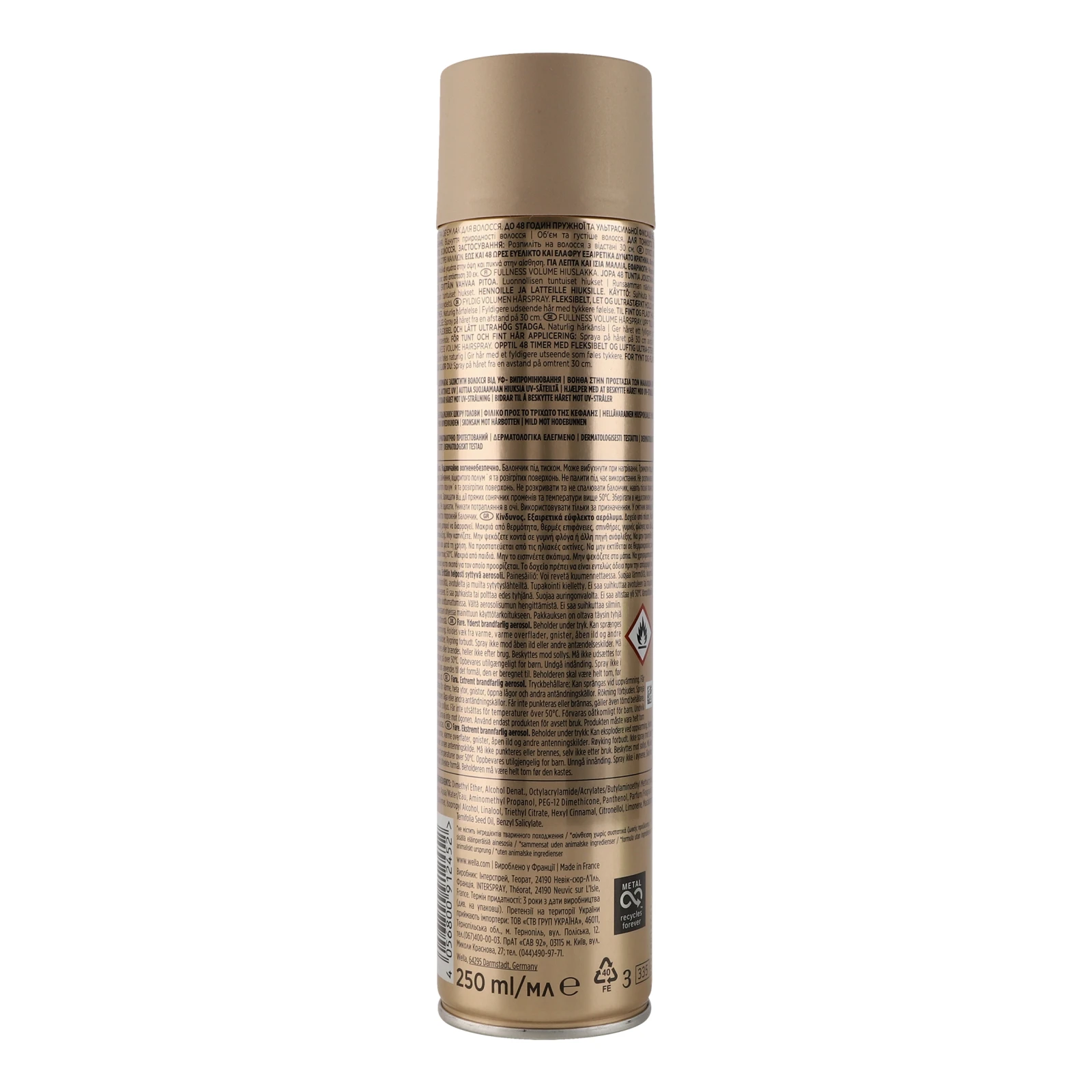 Лак для волосся Wella Wellaflex Fullness Volume 5 ультрасильної фіксації 250мл фото 2