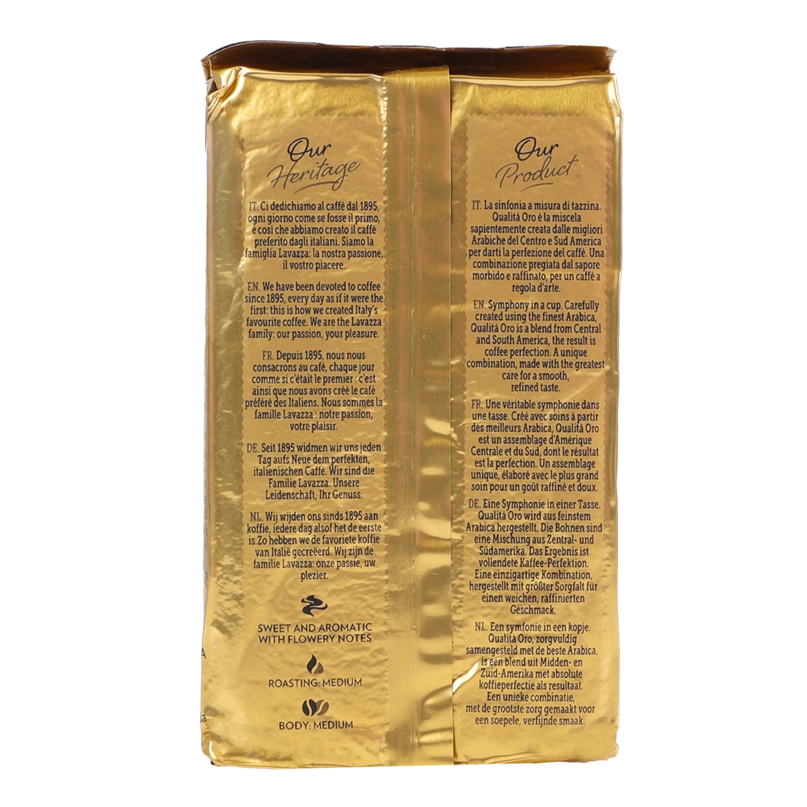 Кава Lavazza Qualita Oro натуральна смажена мелена 250г Фото №:2