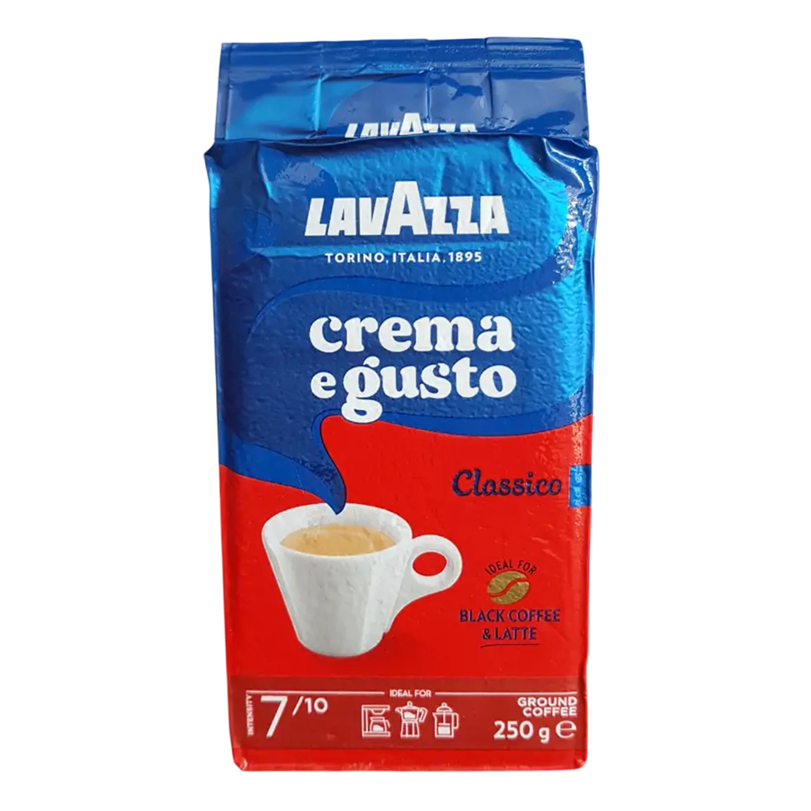 Кава Lavazza Classico Crema e Gusto натуральна смажена мелена 250г Фото навігації №:1