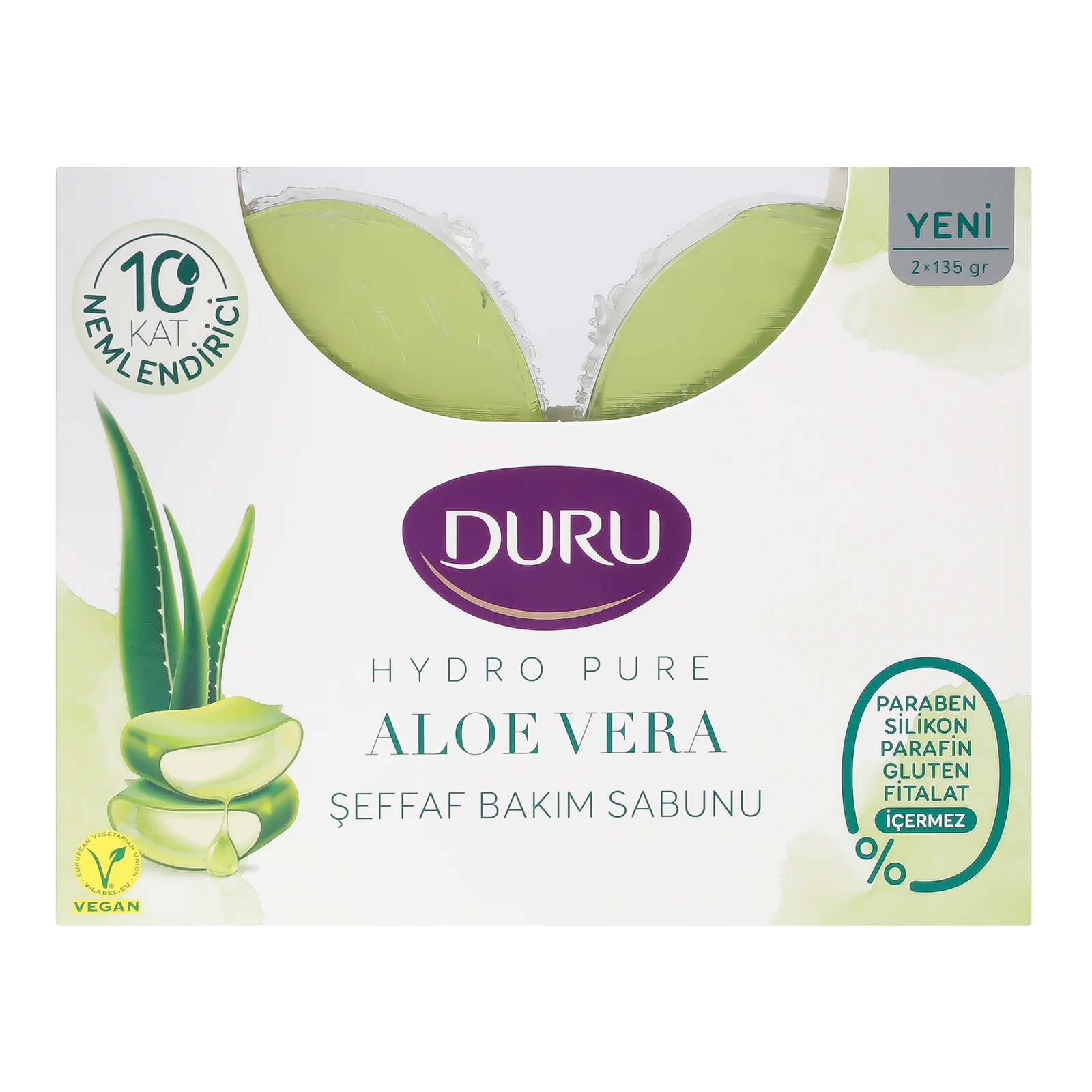 Мило косметичне Duru Hydro pure з екстрактом алое вера 2*135г/уп Фото №:1