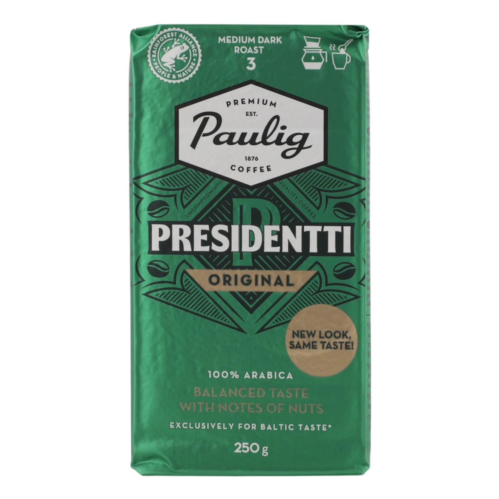 Кава Paulig Presidentti Original натуральна смажена мелена 250г Фото №:1