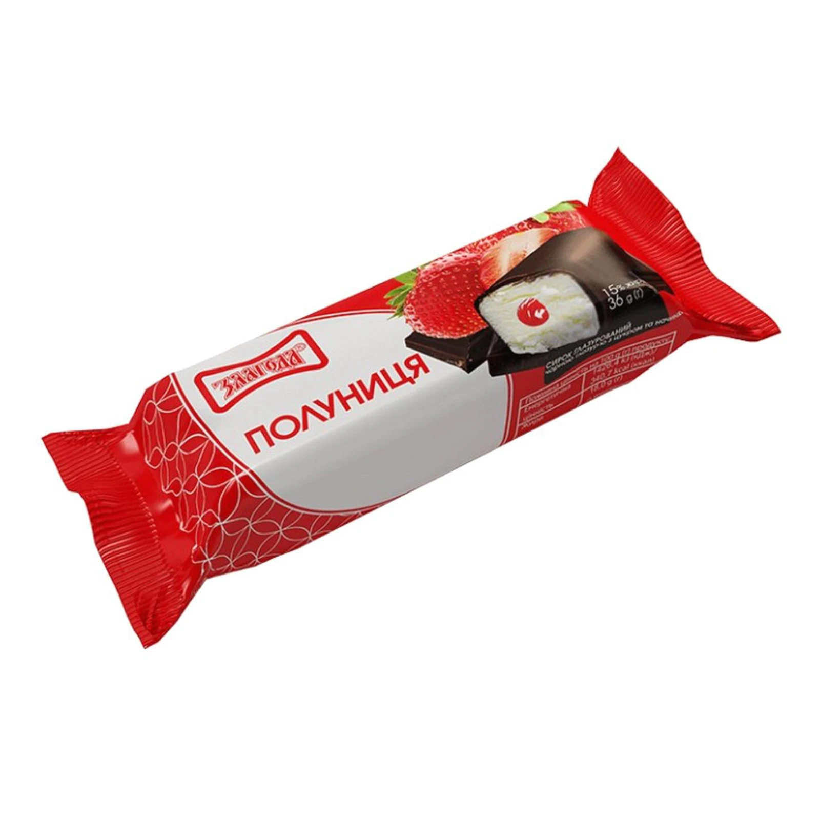 Сирок глазурований Злагода полуниця 15% 36г Фото №:1