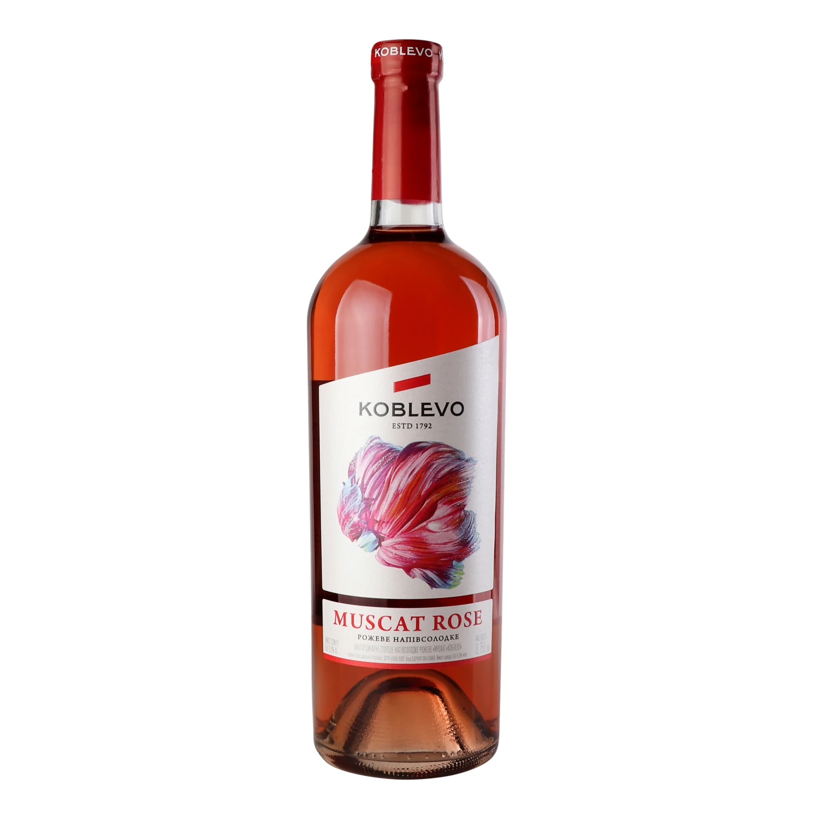 Вино Koblevo Muscat рожеве напівсолодке 9-12% 0.75л Фото №:1