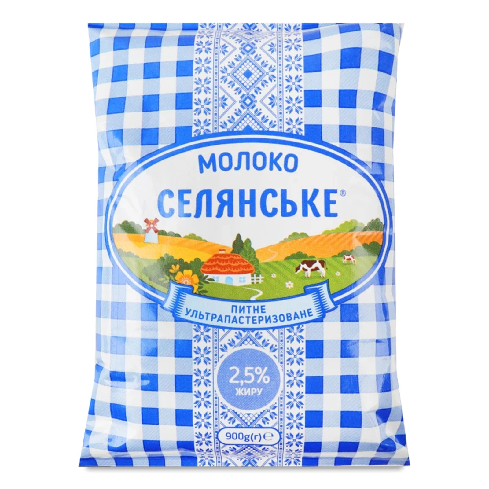Молоко Селянське ультрапастеризоване 2.5% 900г
