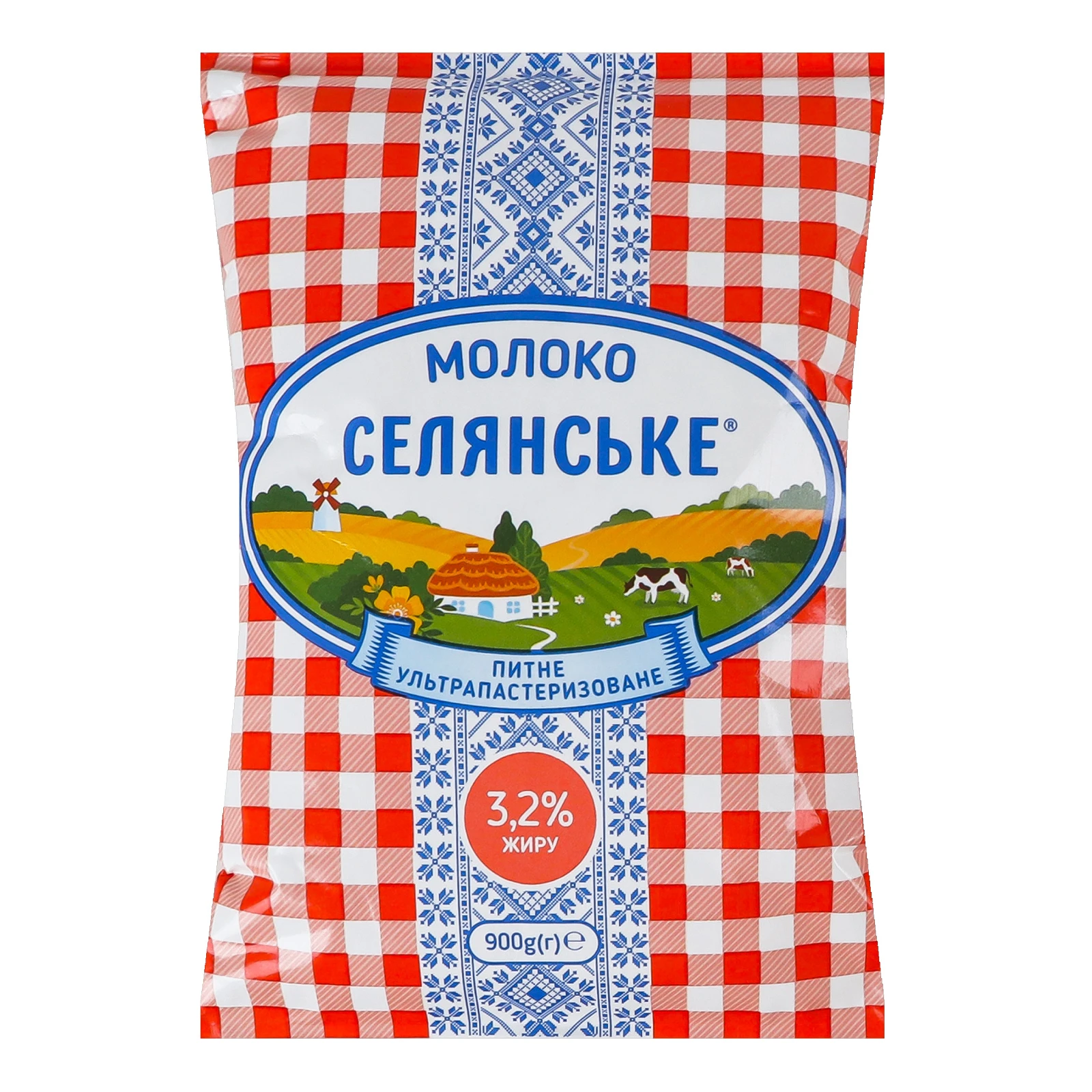 Молоко Селянське ультрапастеризоване 3.2% 900г Фото №:1