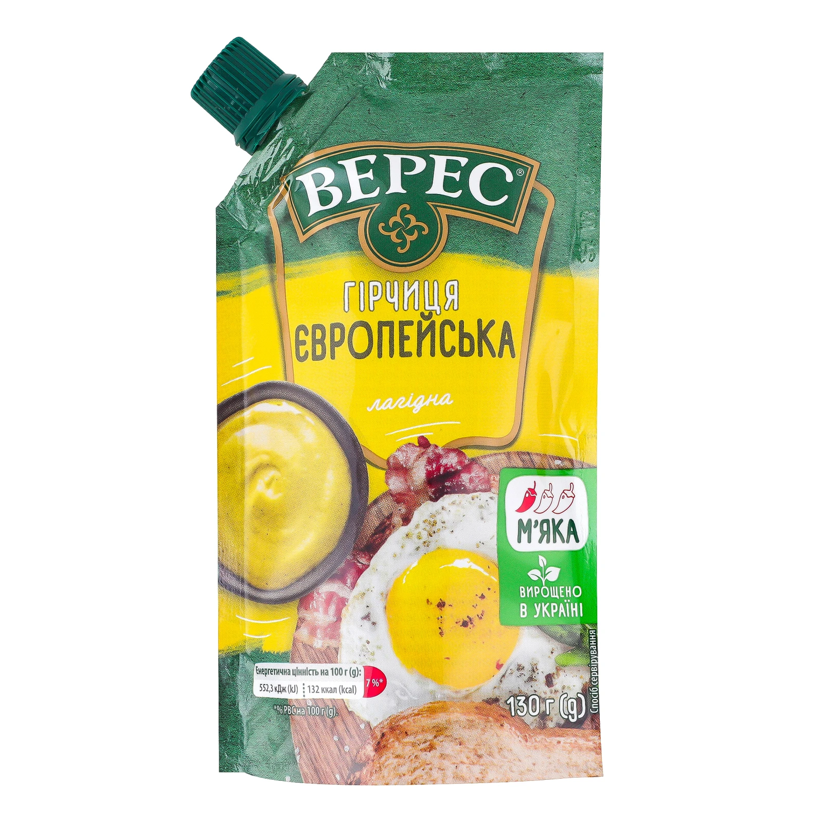 Гірчиця Верес Європейська лагідна нестерилізована 130г Фото №:1