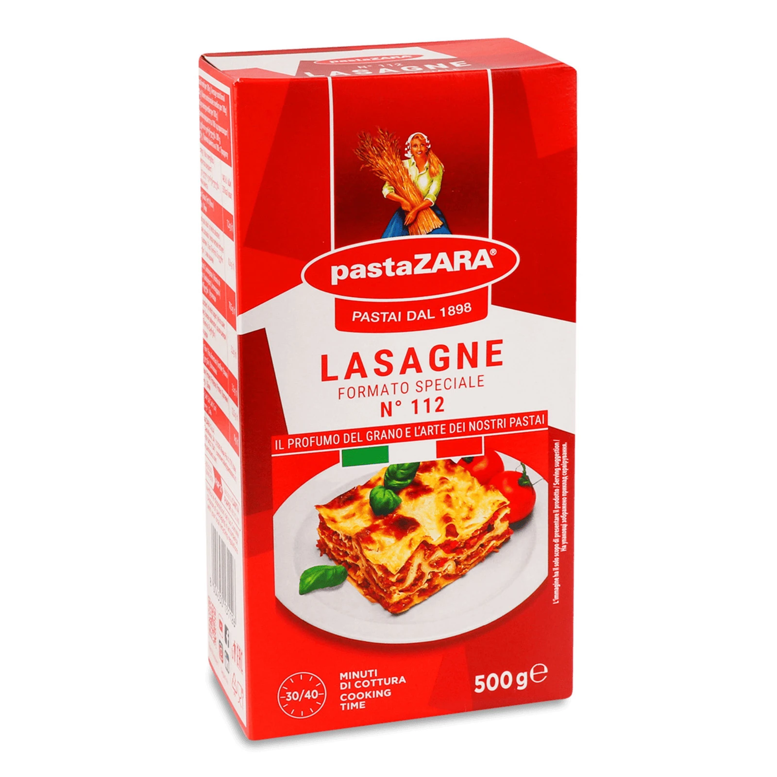 Макаронні вироби Pasta Zara з твердих сортів пшениці Lasagne №112 500г Фото №:1
