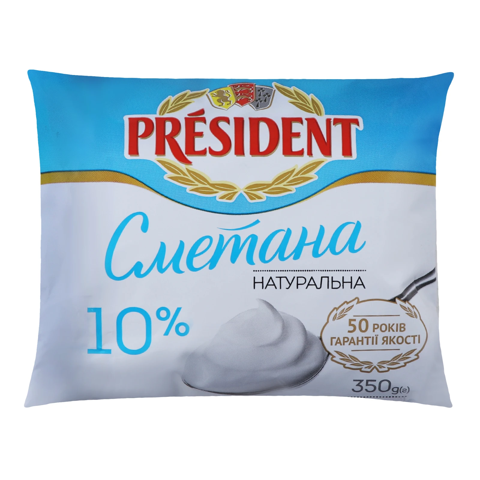 Сметана President 10% 350г Фото №:1