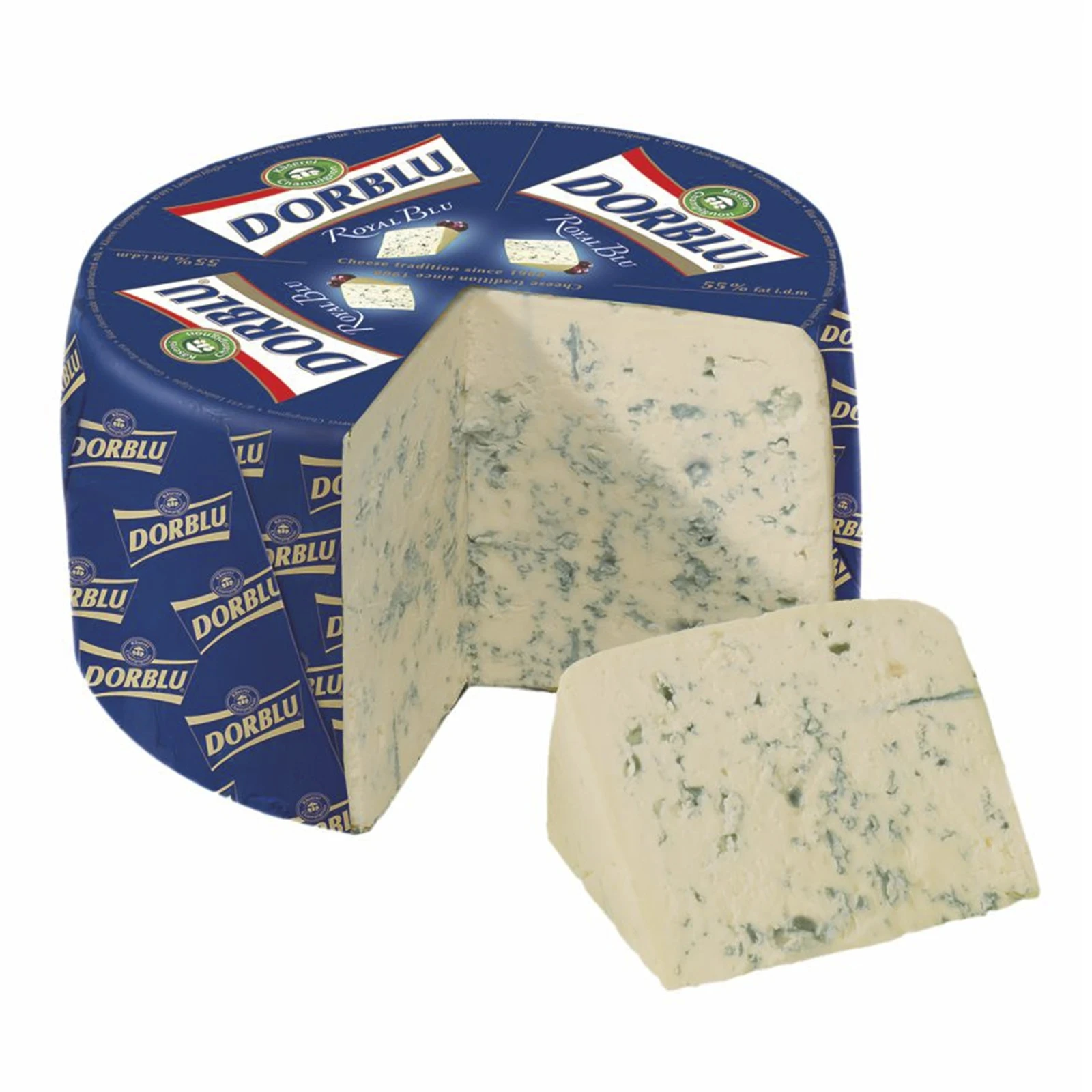 Сир Kaserei Champignon 55% Dorblu Laibe Royal Blue синій