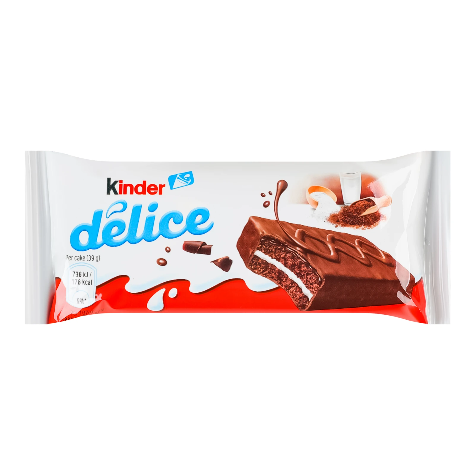 Тістечко Kinder Delice бісквітне з какао та молочною начинкою 39г Фото №:1