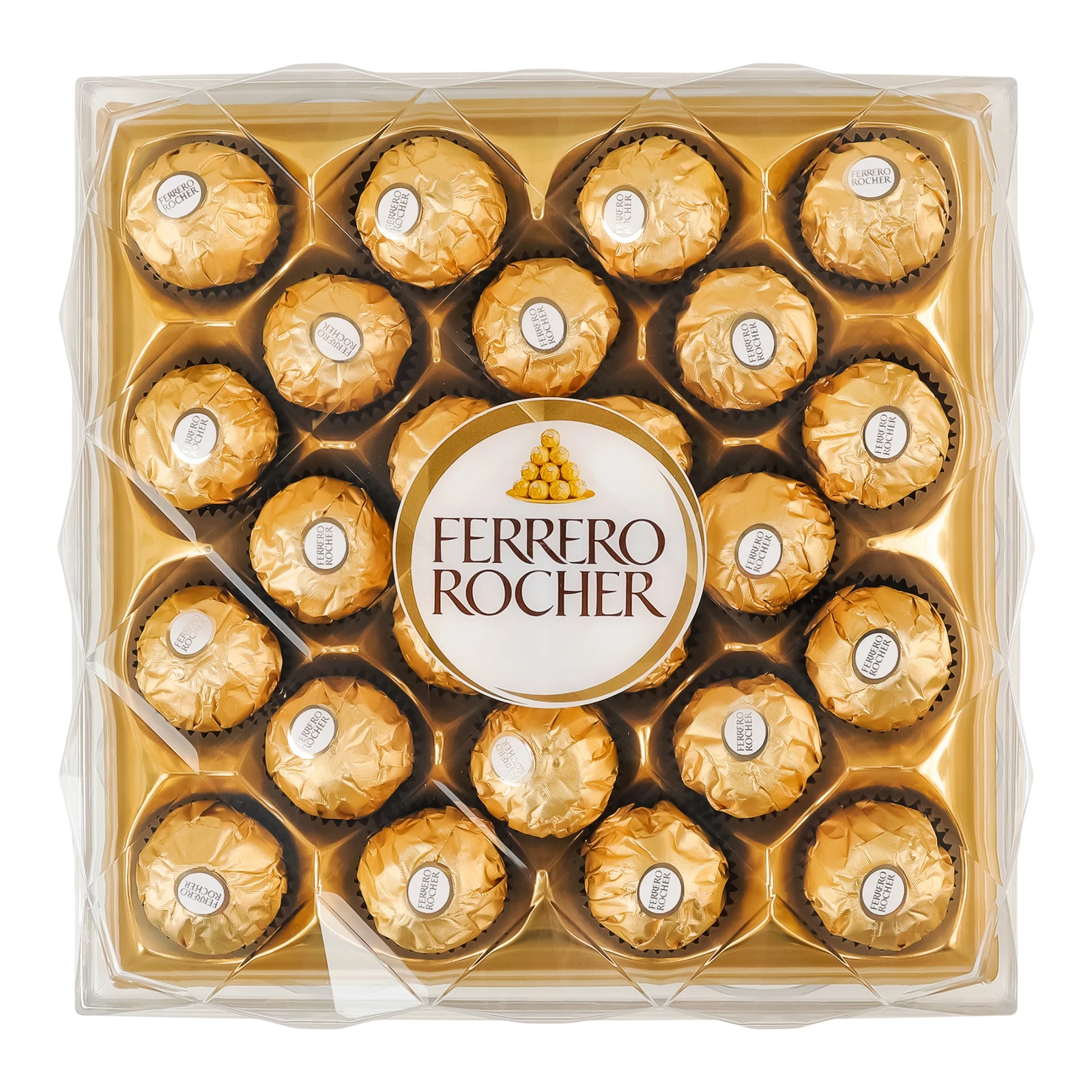 Цукерки Ferrero Rocher вафельні хрусткі покриті молочним шоколадом та подрібненими лісовими горіхами з начинкою 300г Фото №:1