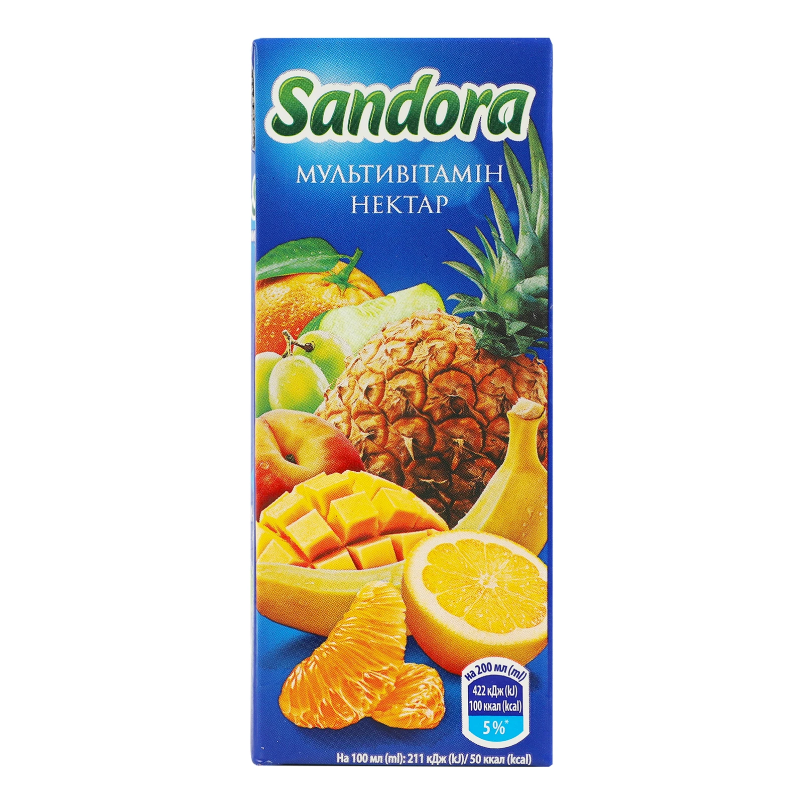 Нектар Sandora неосвітлений пастеризований Мультивітамін 200мл