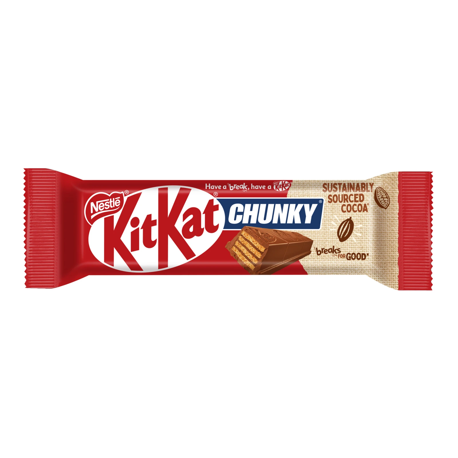 Вафлі KitKat Chunky у молочному шоколаді 40г Фото №:1