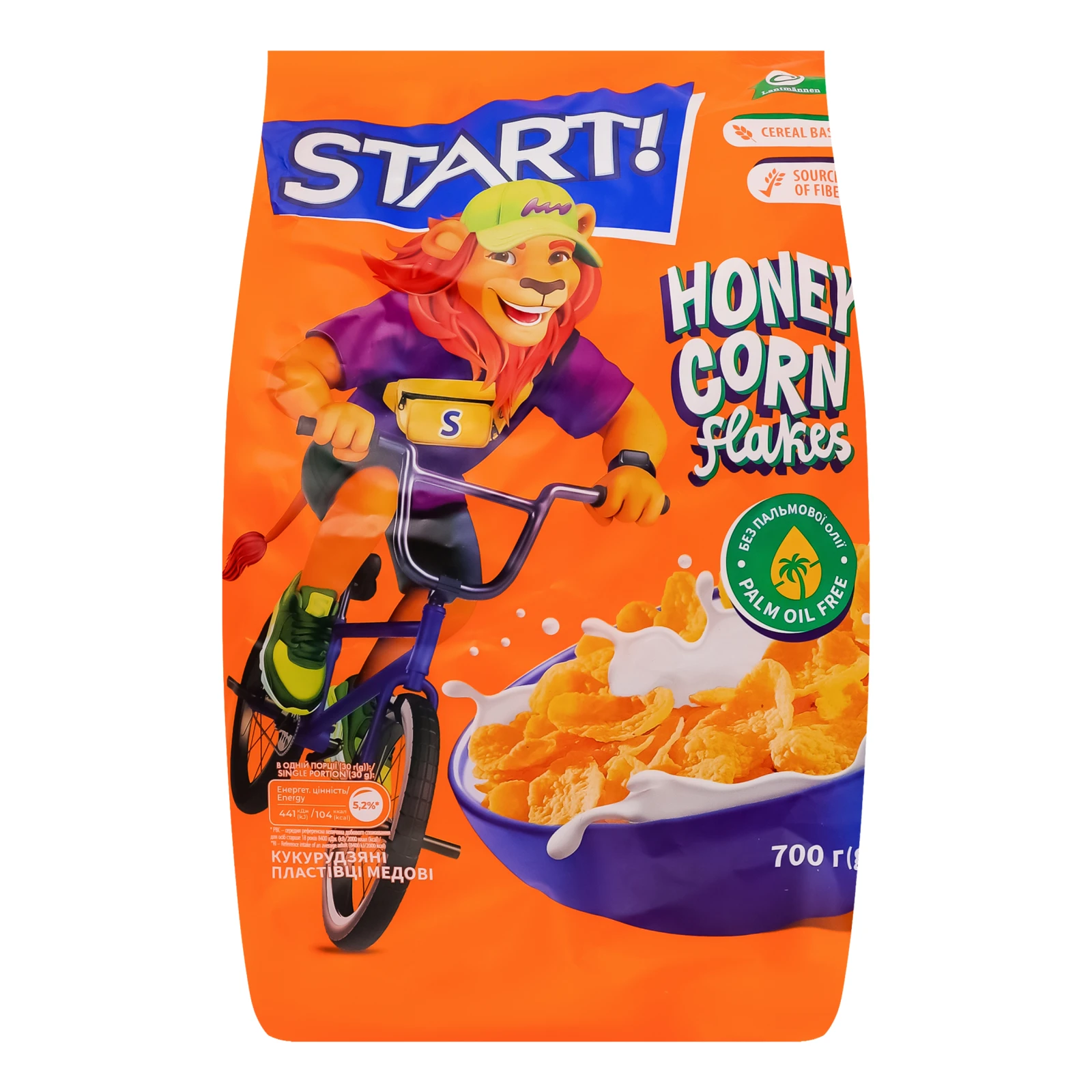 Сніданки сухі Start! пластівці кукурудзяні медові 700г Фото №:1