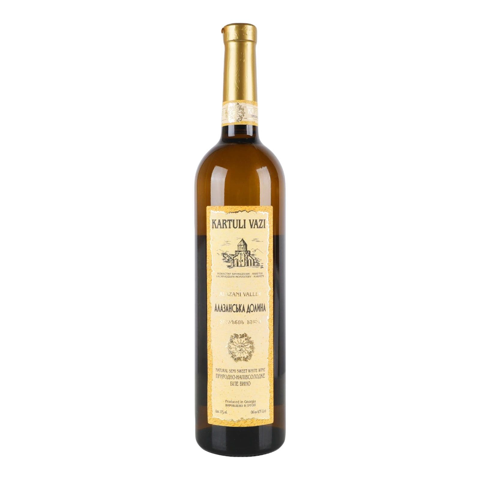 Вино Kartuli Vazi Алазанська долина біле напівсолодке 11% 0.75л Фото №:1