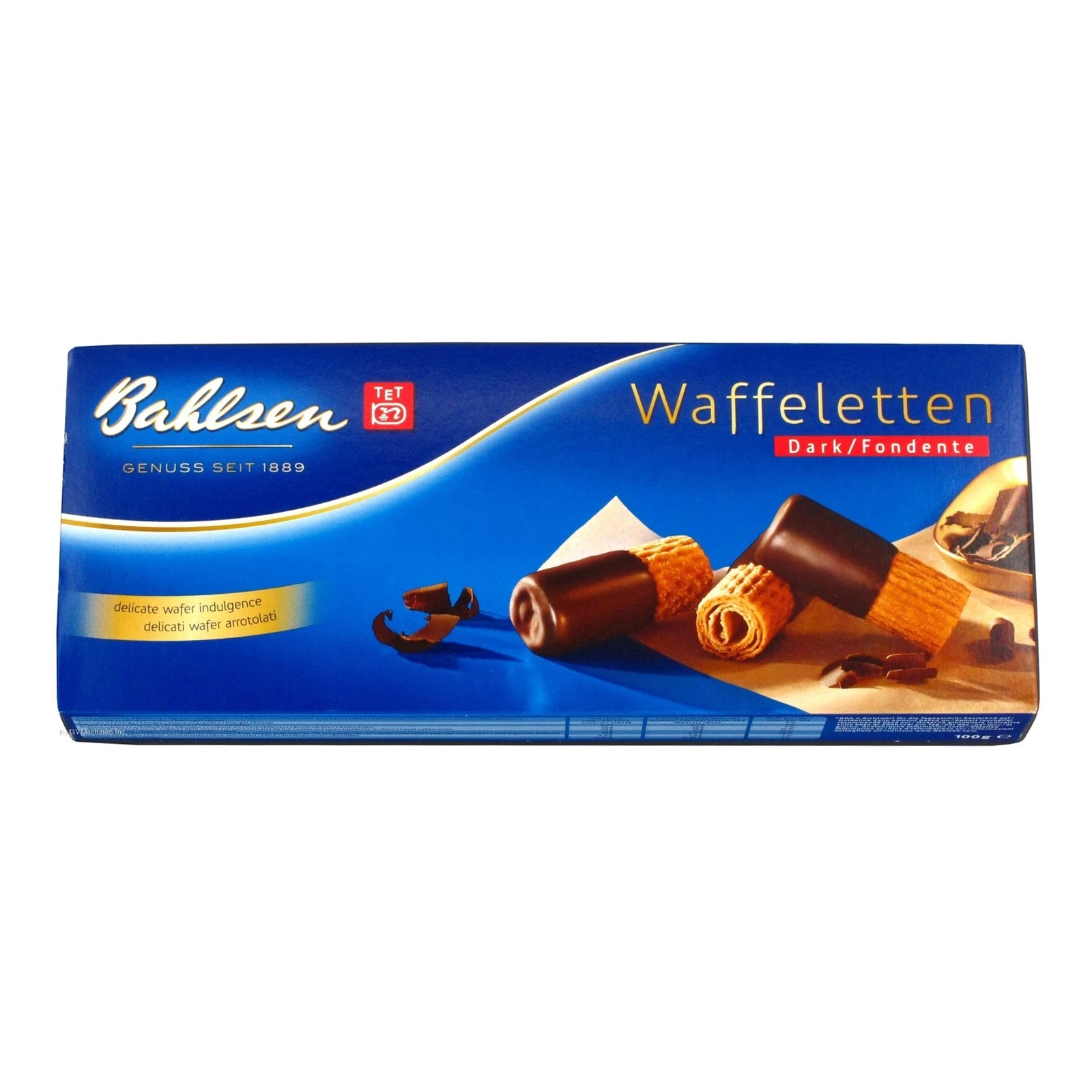 Трубочки вафельні Bahlsen у темному шоколаді 100г Фото №:1