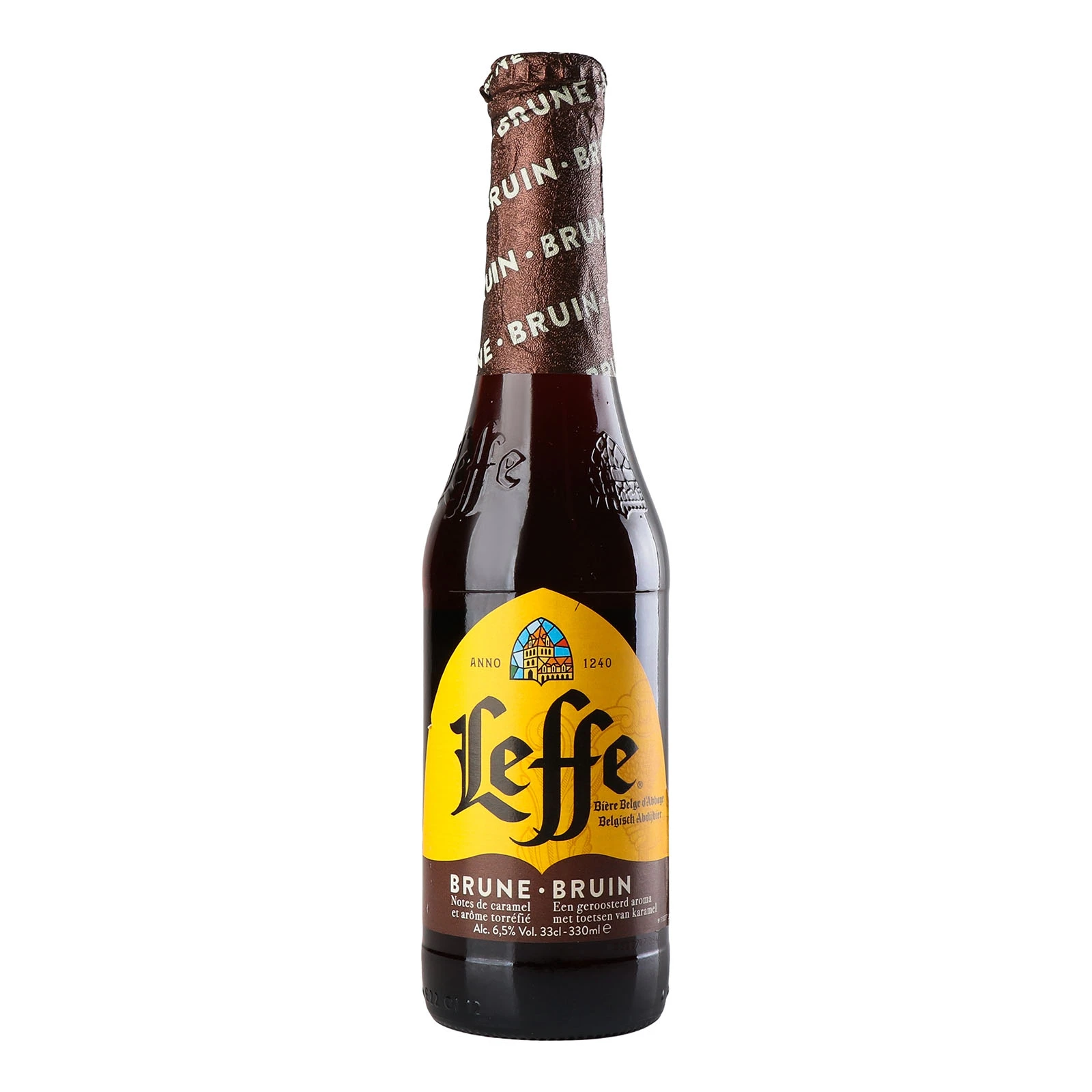 Пиво Leffe Brune темне пастеризоване 6.5% 0.33л Фото навігації №:1