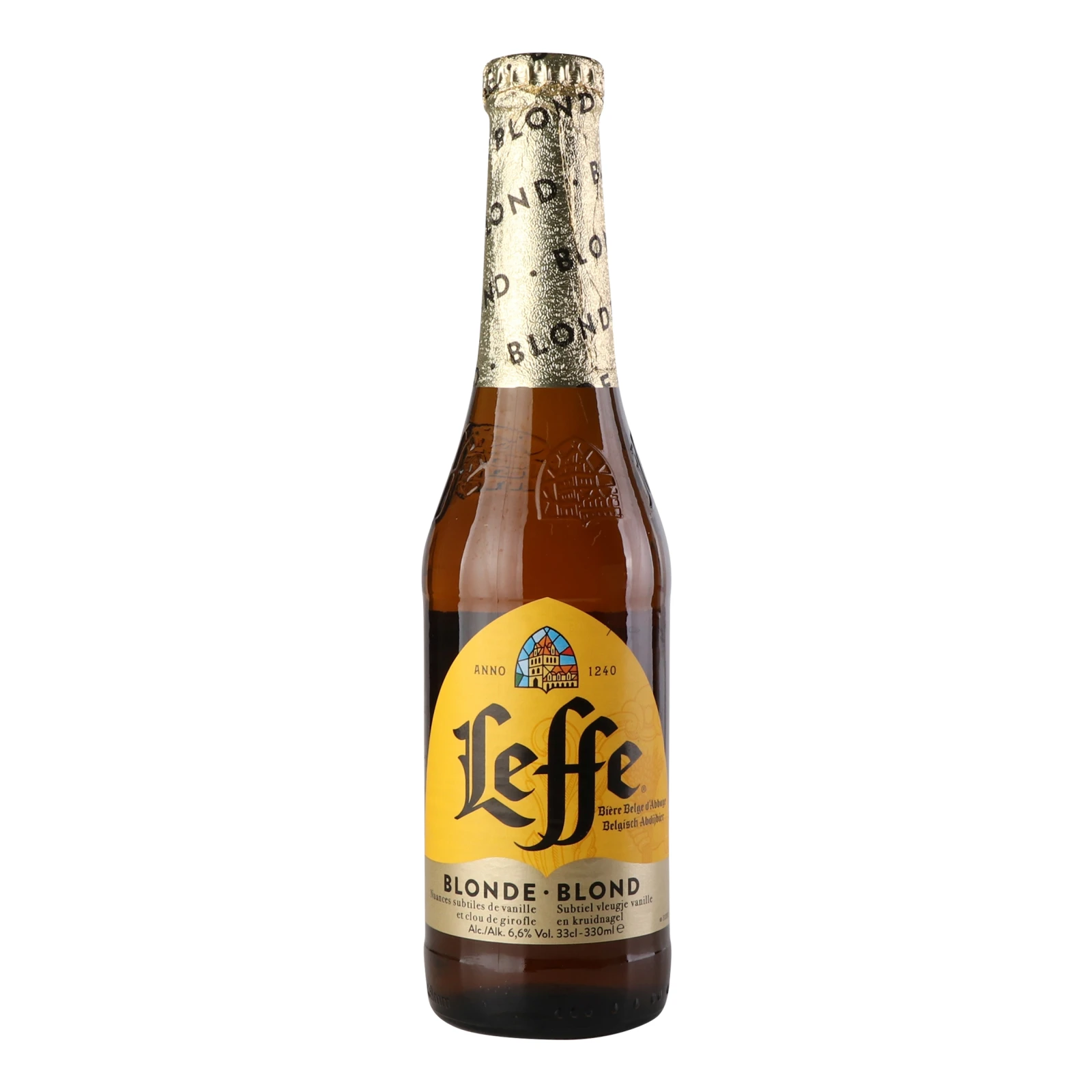 Пиво Leffe Blond світле пастеризоване 6.6% 0.33л