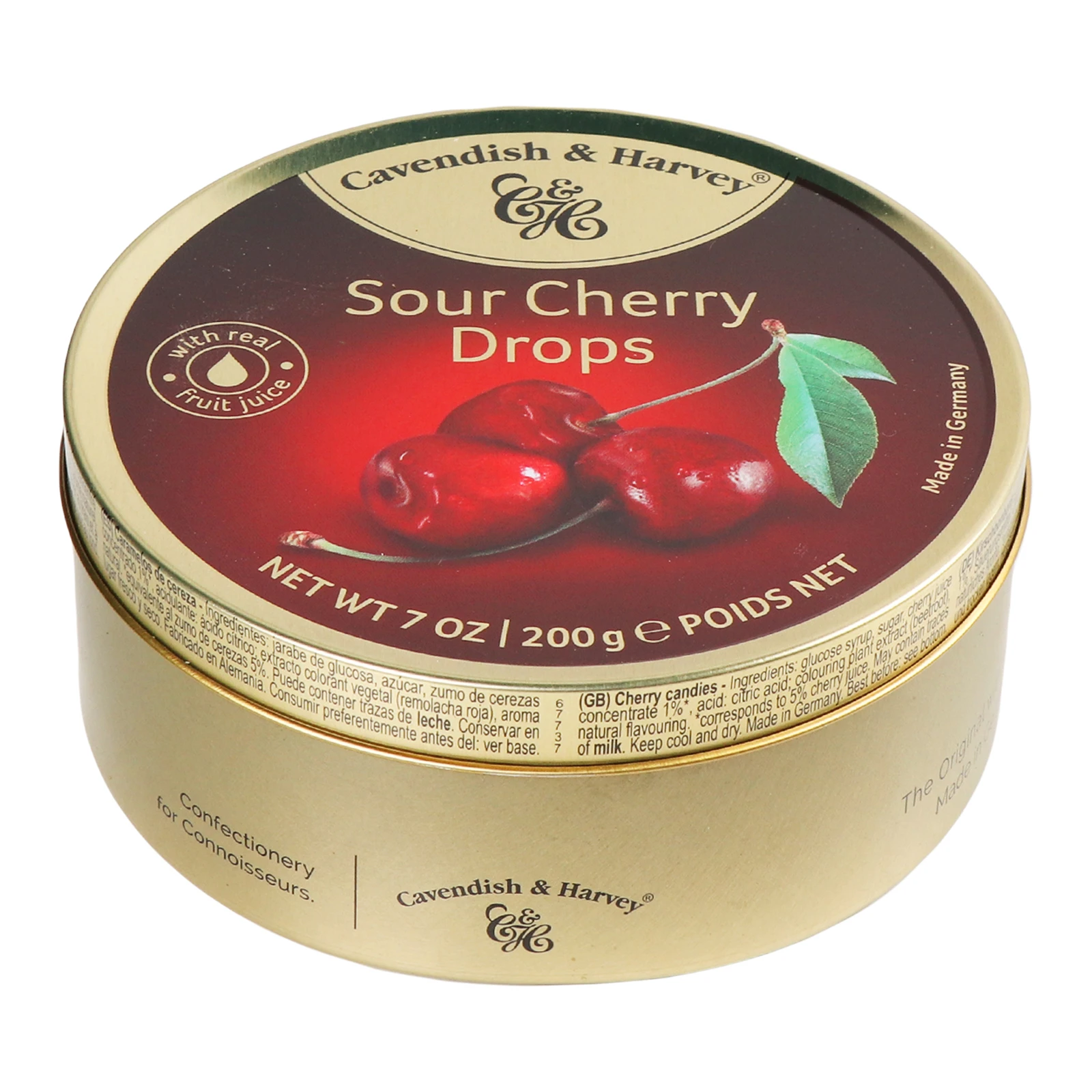 Льодяники Cavendish&Harvey Sour Cherry Drops 200г Фото навігації №:1
